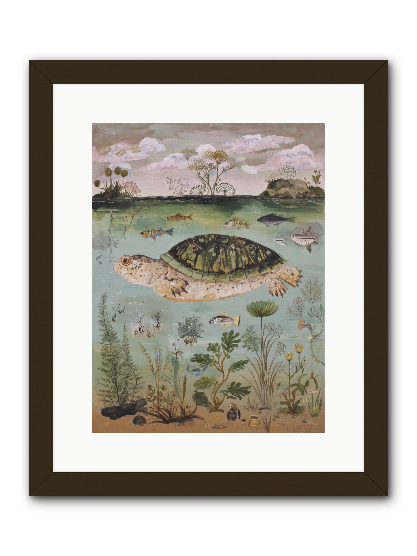 Cousteau's Vision -- Framed Print - Black 12x16