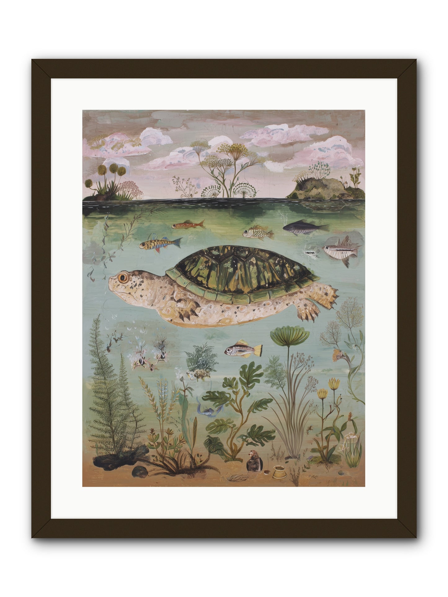 Cousteau's Vision -- Framed Print - Black 18x24