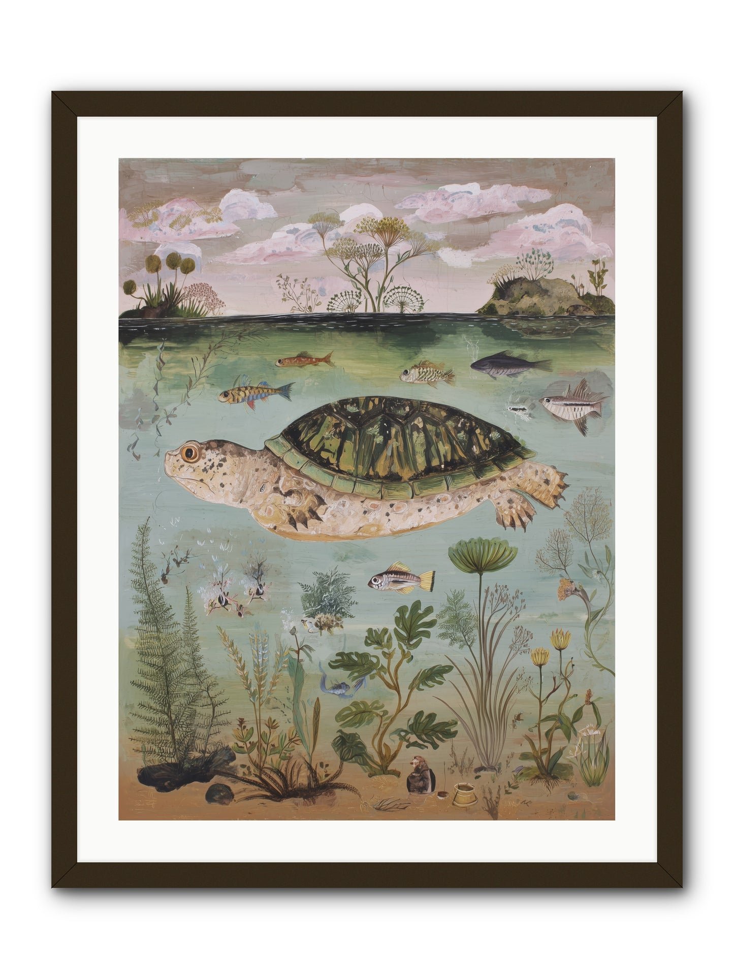 Cousteau's Vision -- Framed Print - Black 24x32