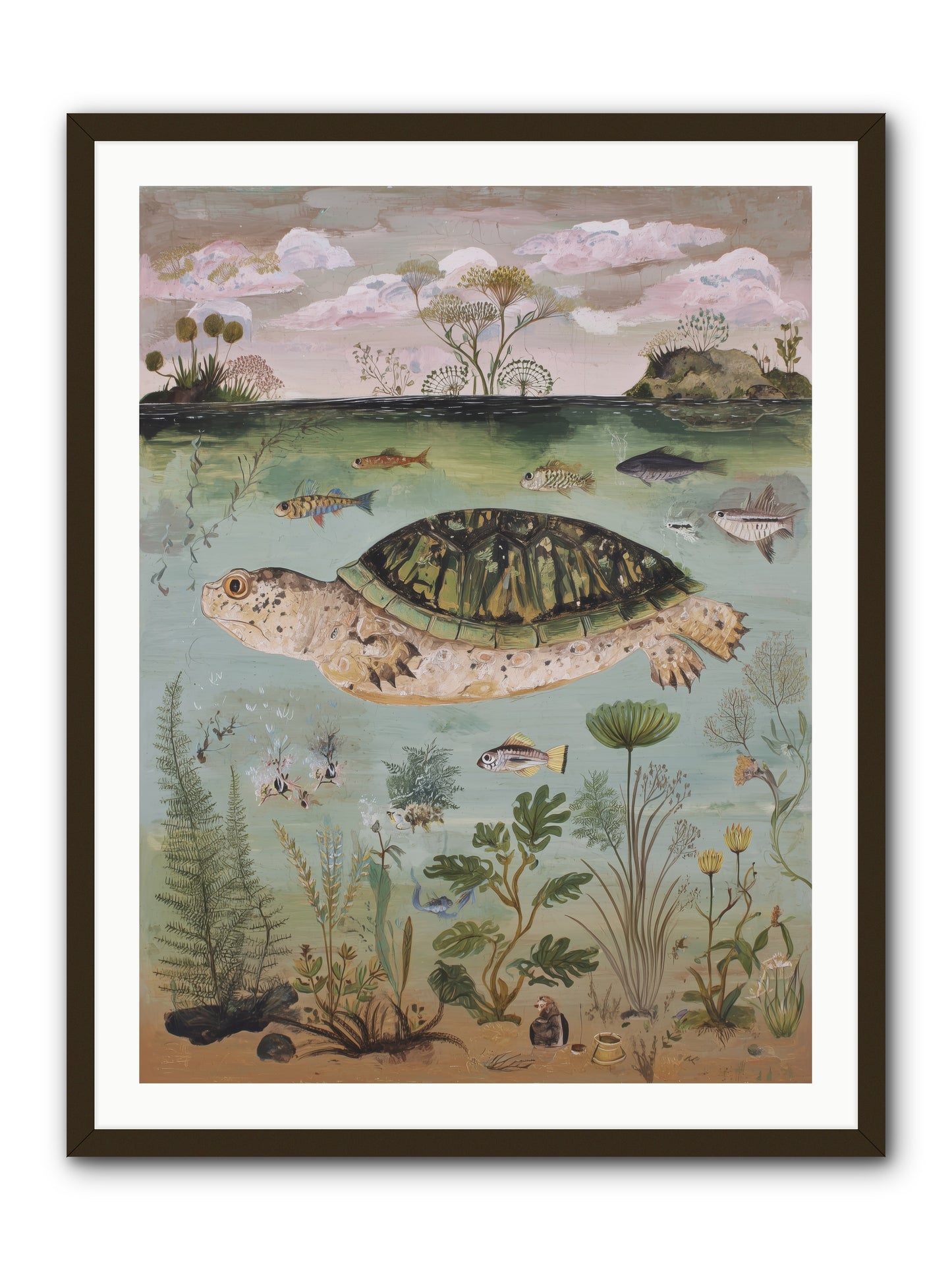 Cousteau's Vision -- Framed Print - Black 30x40