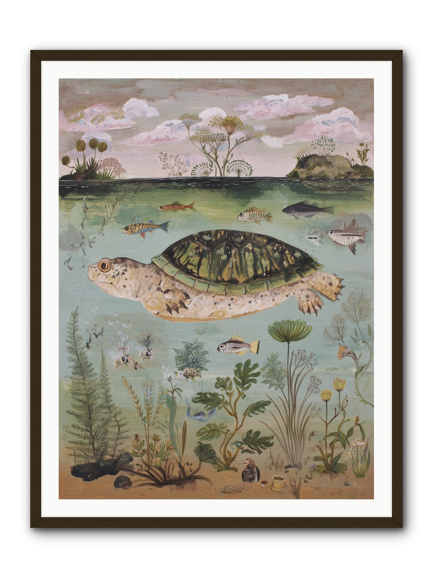 Cousteau's Vision -- Framed Print - Black 36x48