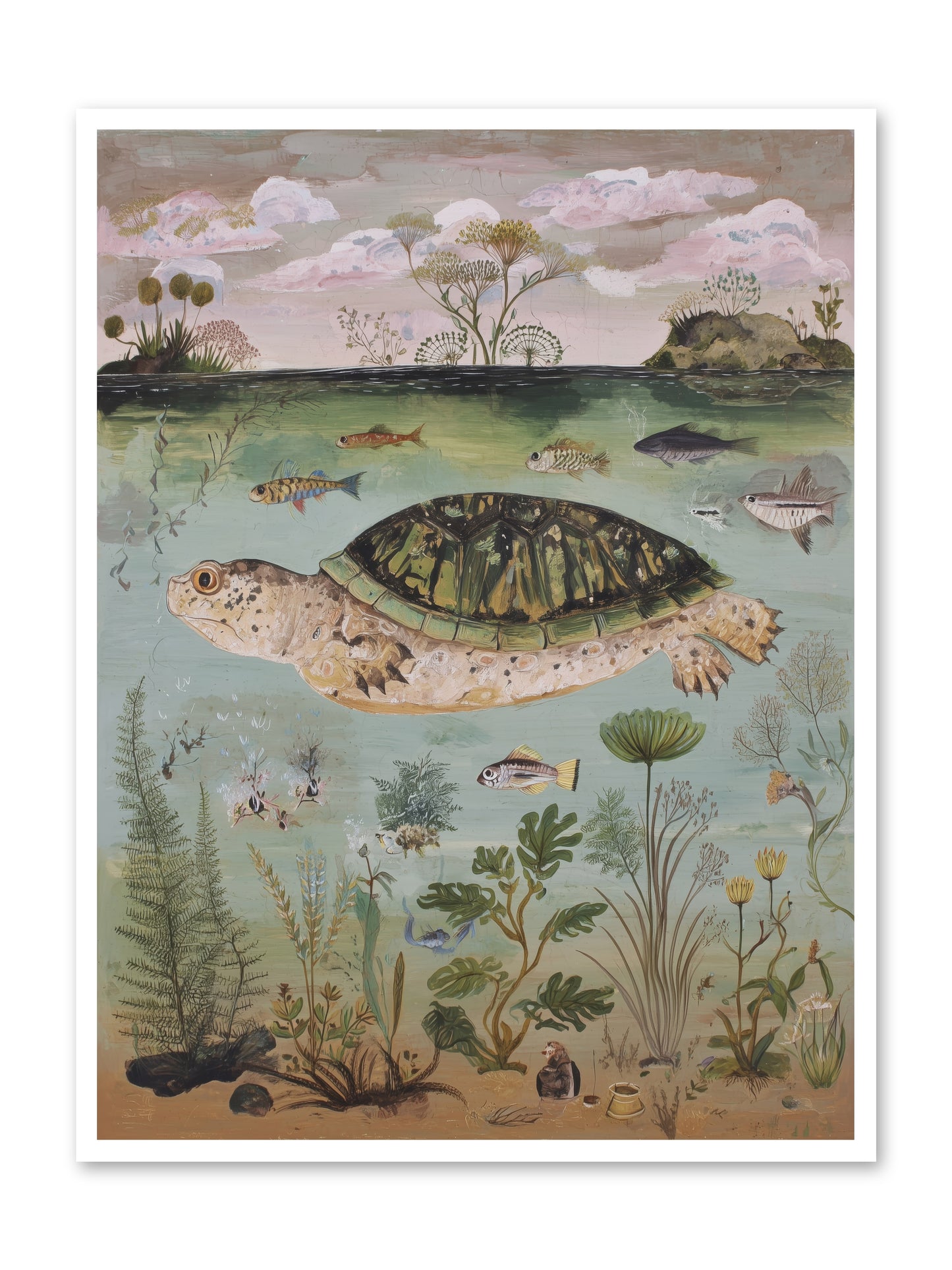 Cousteau's Vision -- Loose Canvas Print 36x48