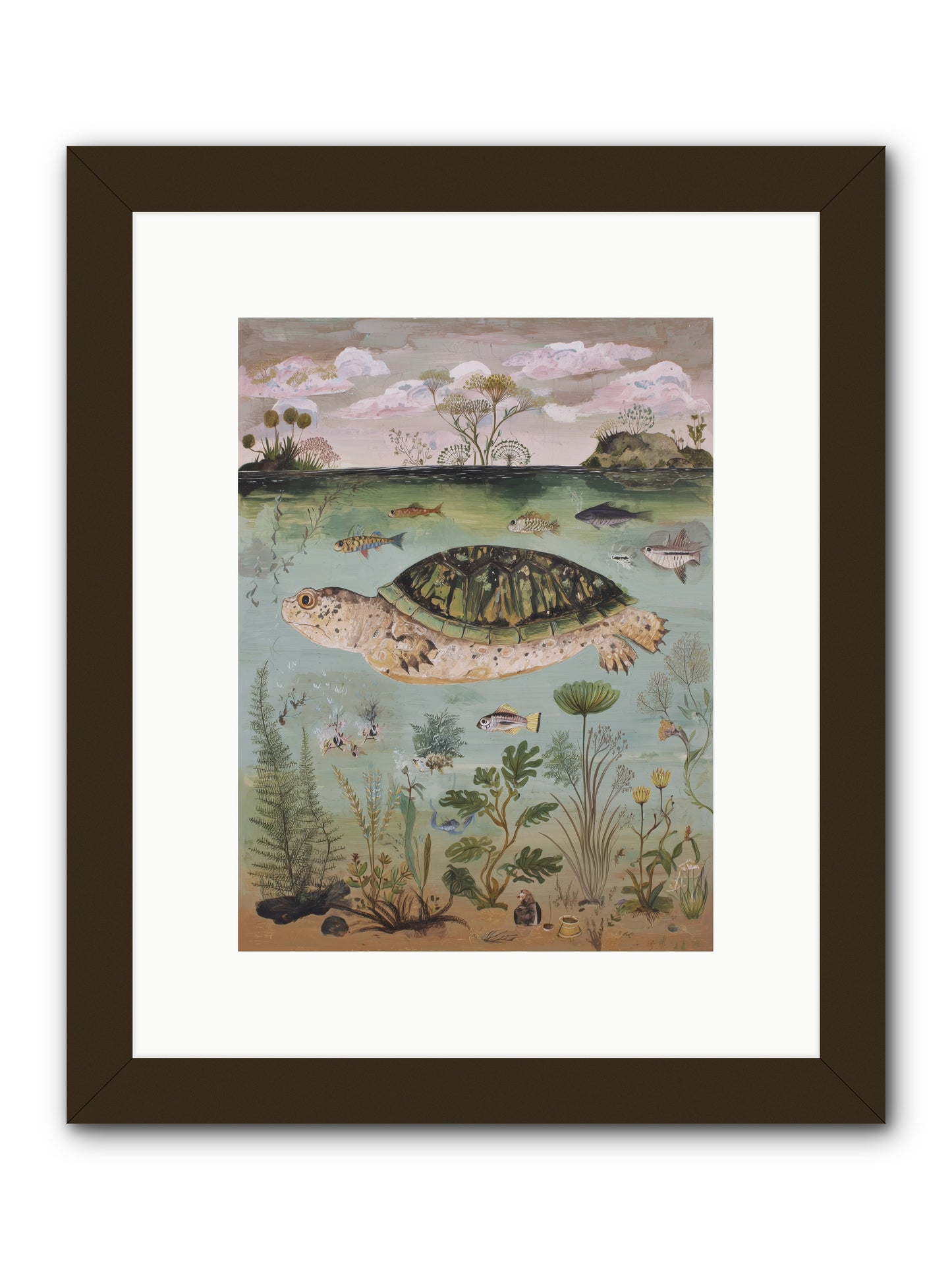 Cousteau's Vision -- Framed Print - Black 9x12