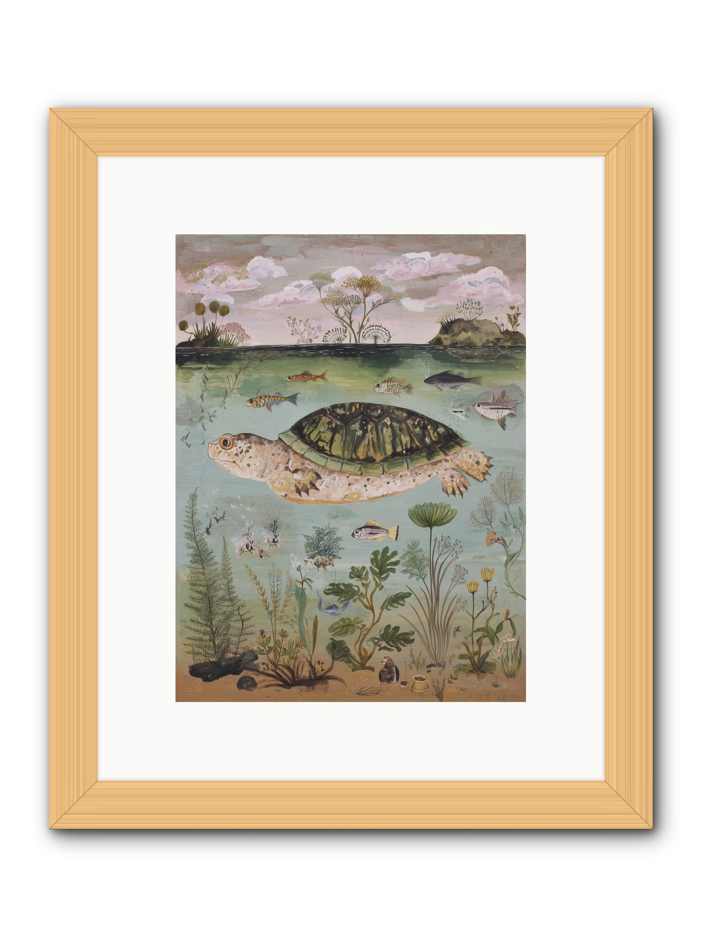 Cousteau's Vision -- Framed Print - Natural 9x12