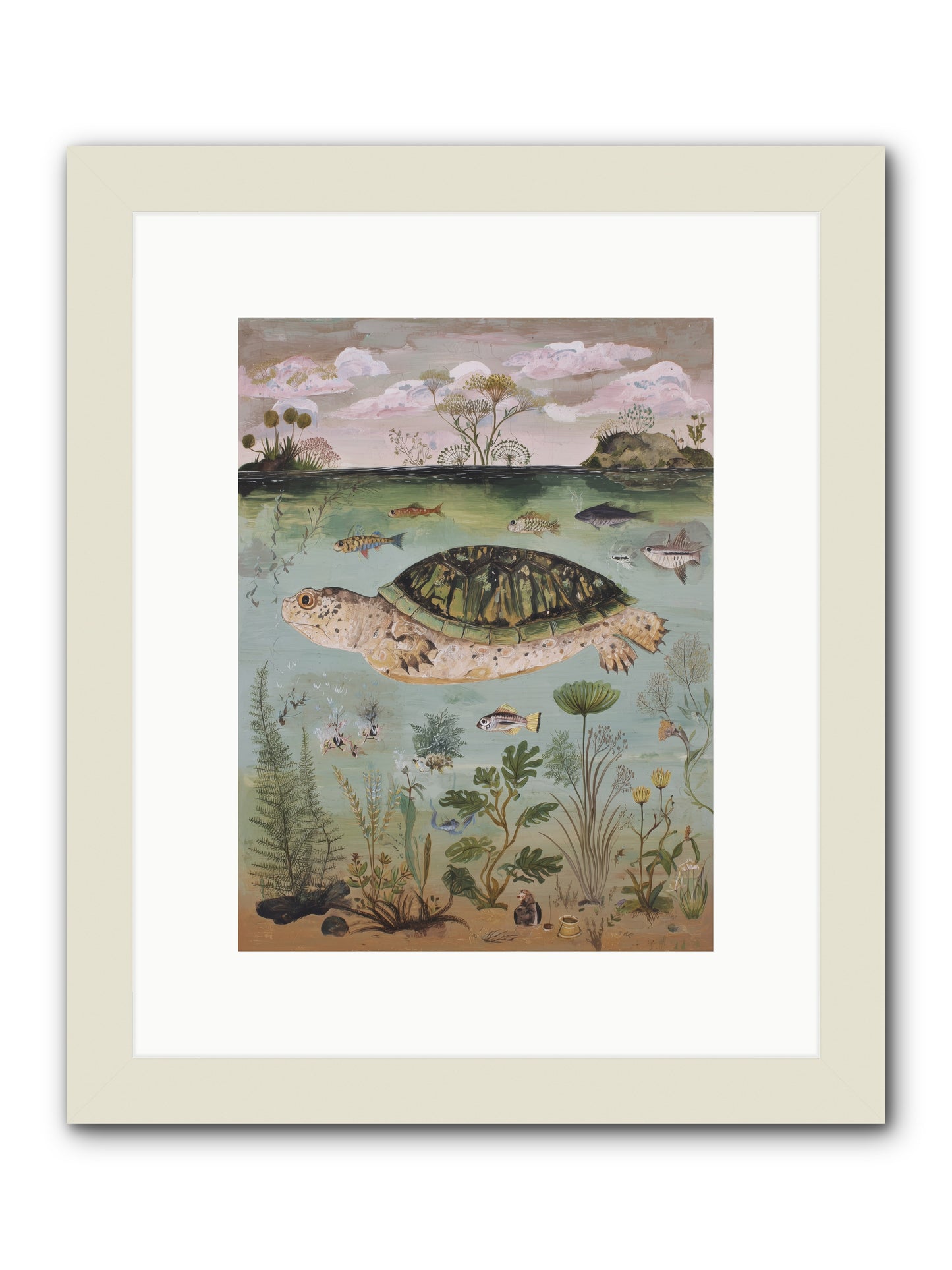 Cousteau's Vision -- Framed Print - White 9x12