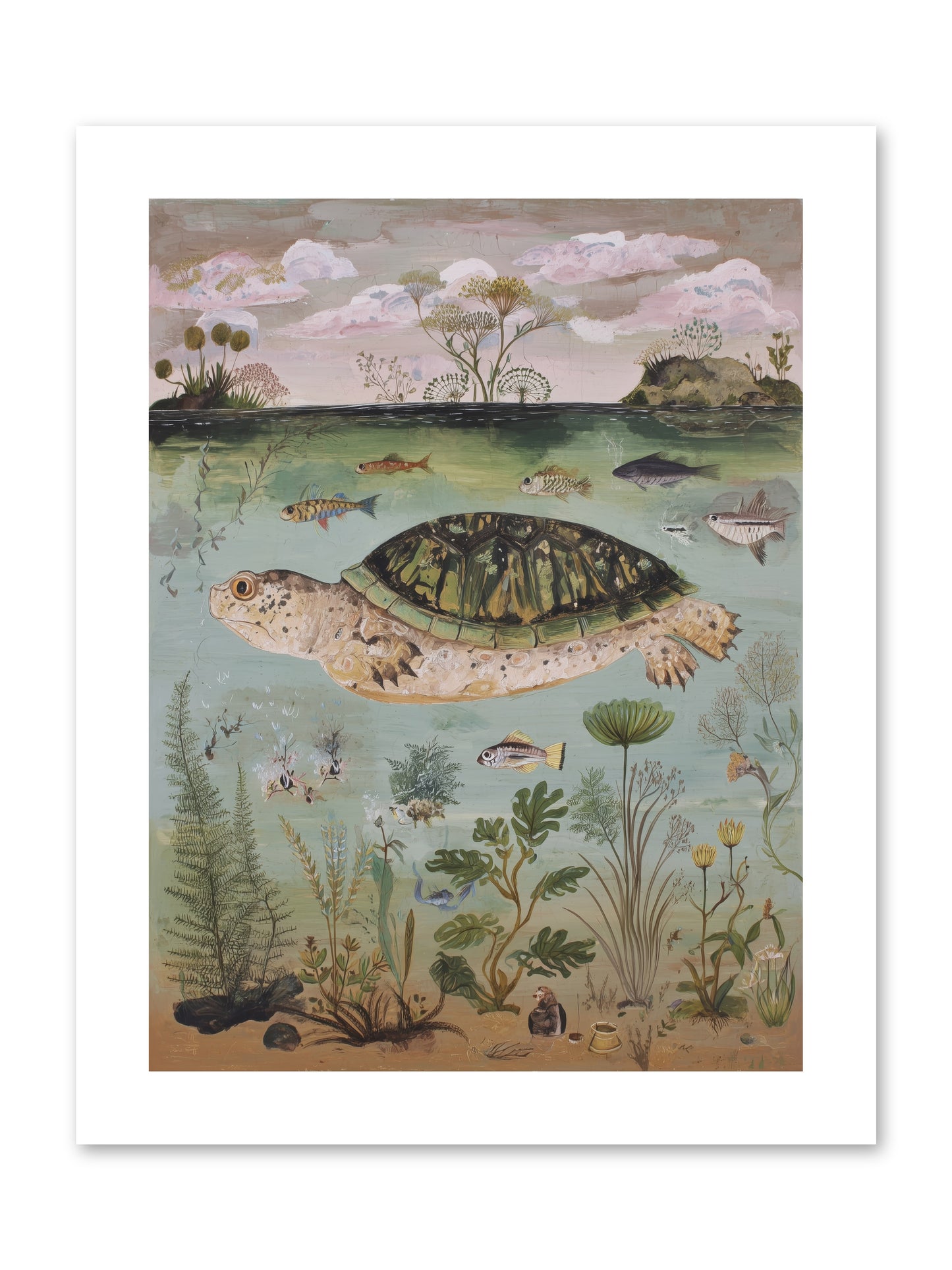 Cousteau's Vision -- Paper Print 9x12