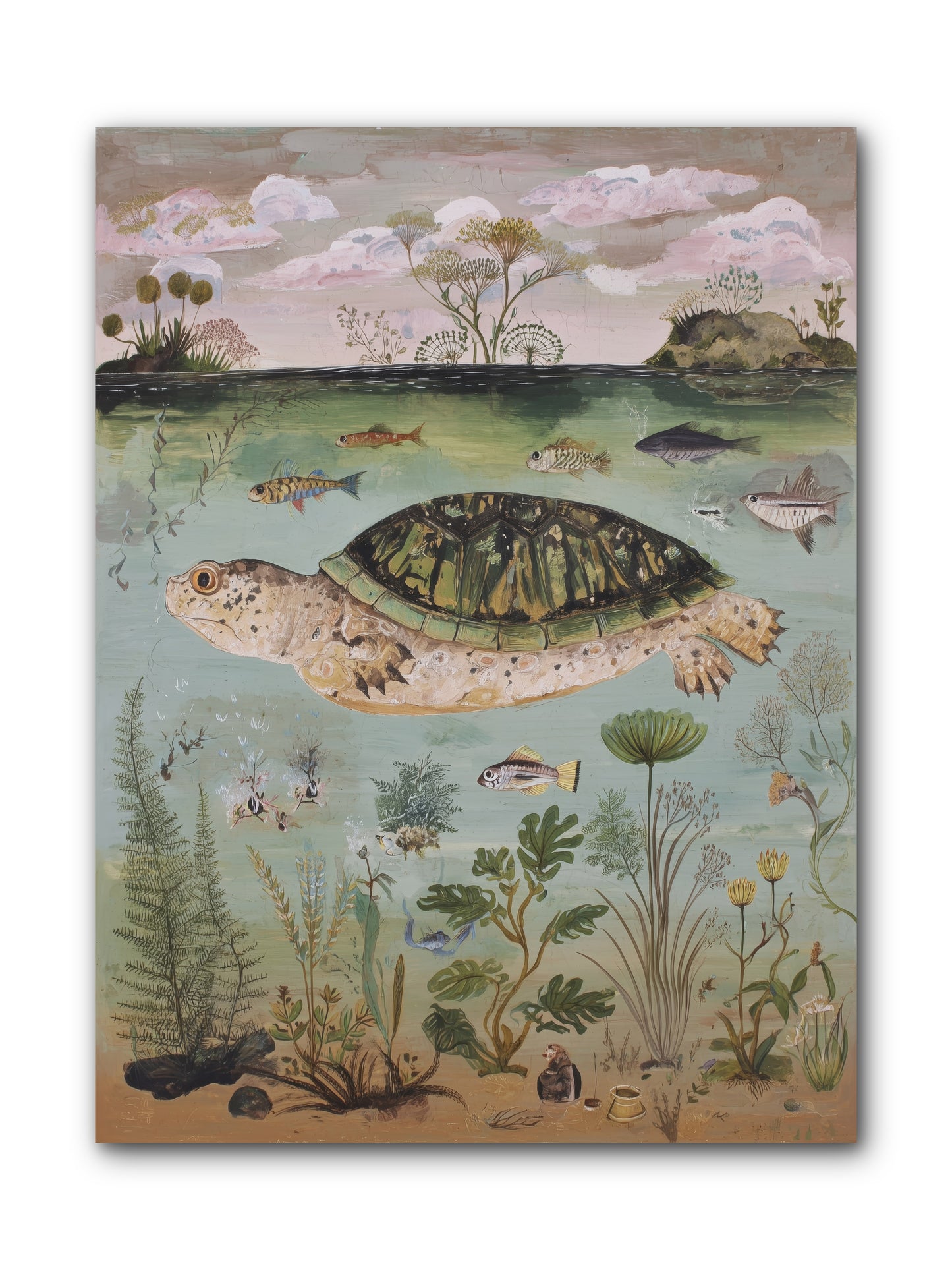 Cousteau's Vision -- Wrapped Canvas 9x12