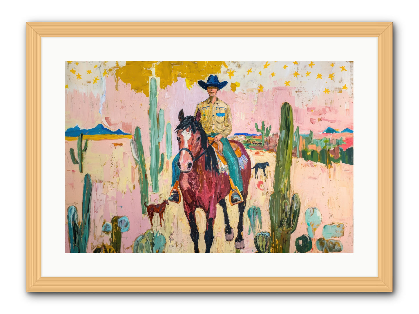 Coyote Crossing -- Framed Print - Natural 24x16