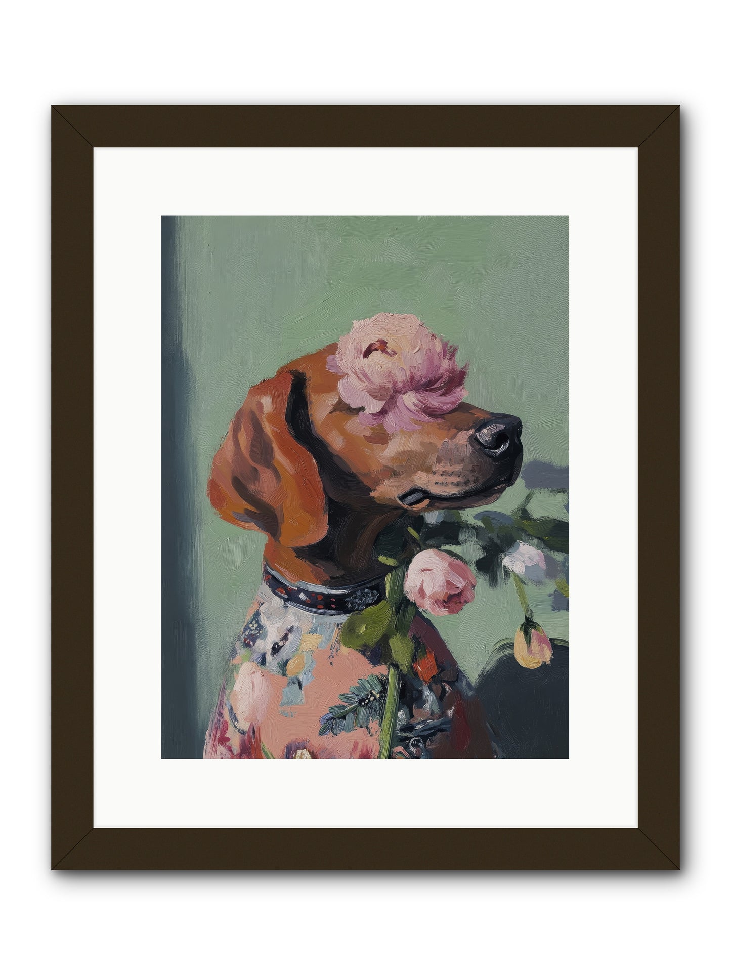 Cream Puff -- Framed Print - Black 12x16