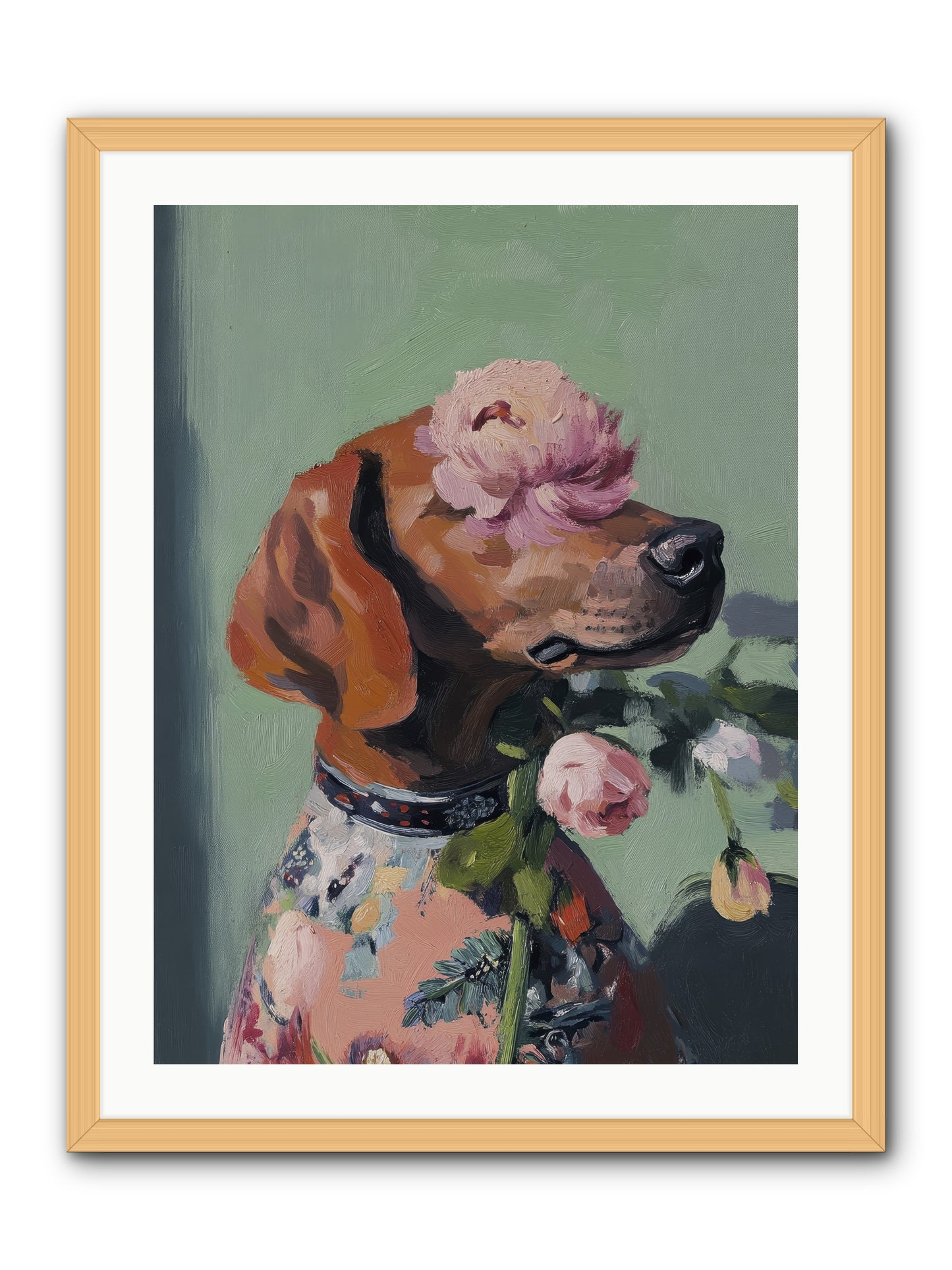 Cream Puff -- Framed Print - Natural 24x32