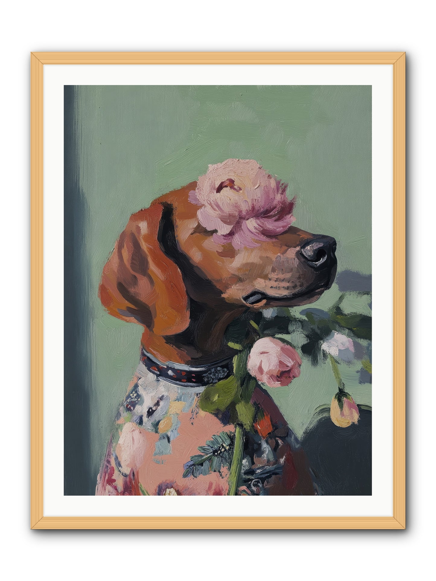 Cream Puff -- Framed Print - Natural 30x40