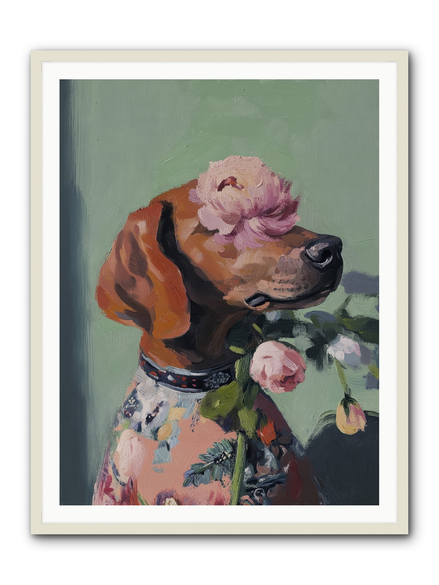 Cream Puff -- Framed Print - White 36x48