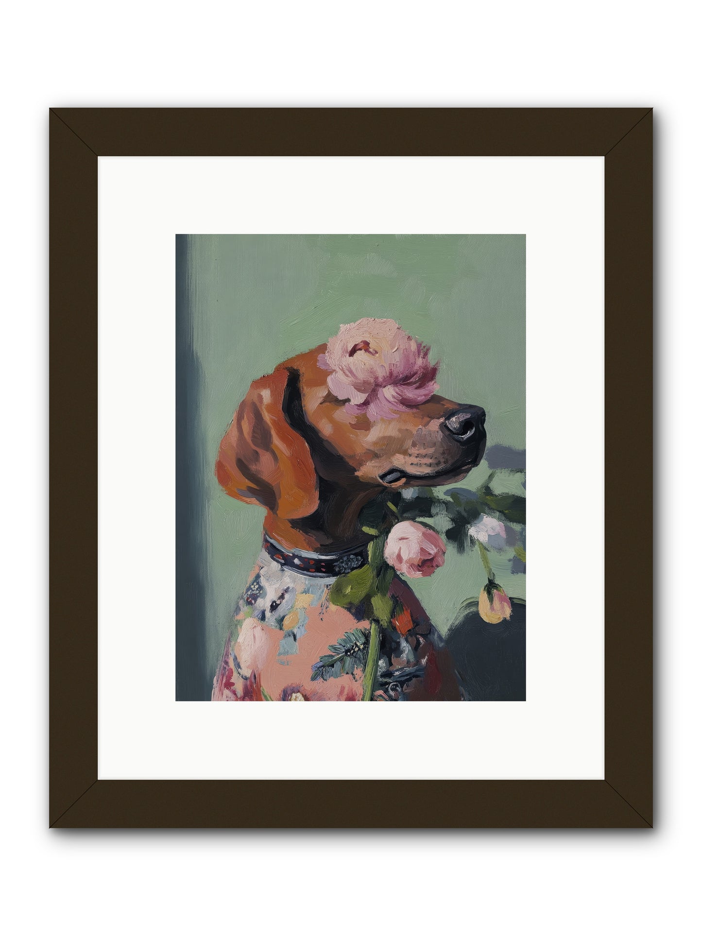 Cream Puff -- Framed Print - Black 9x12