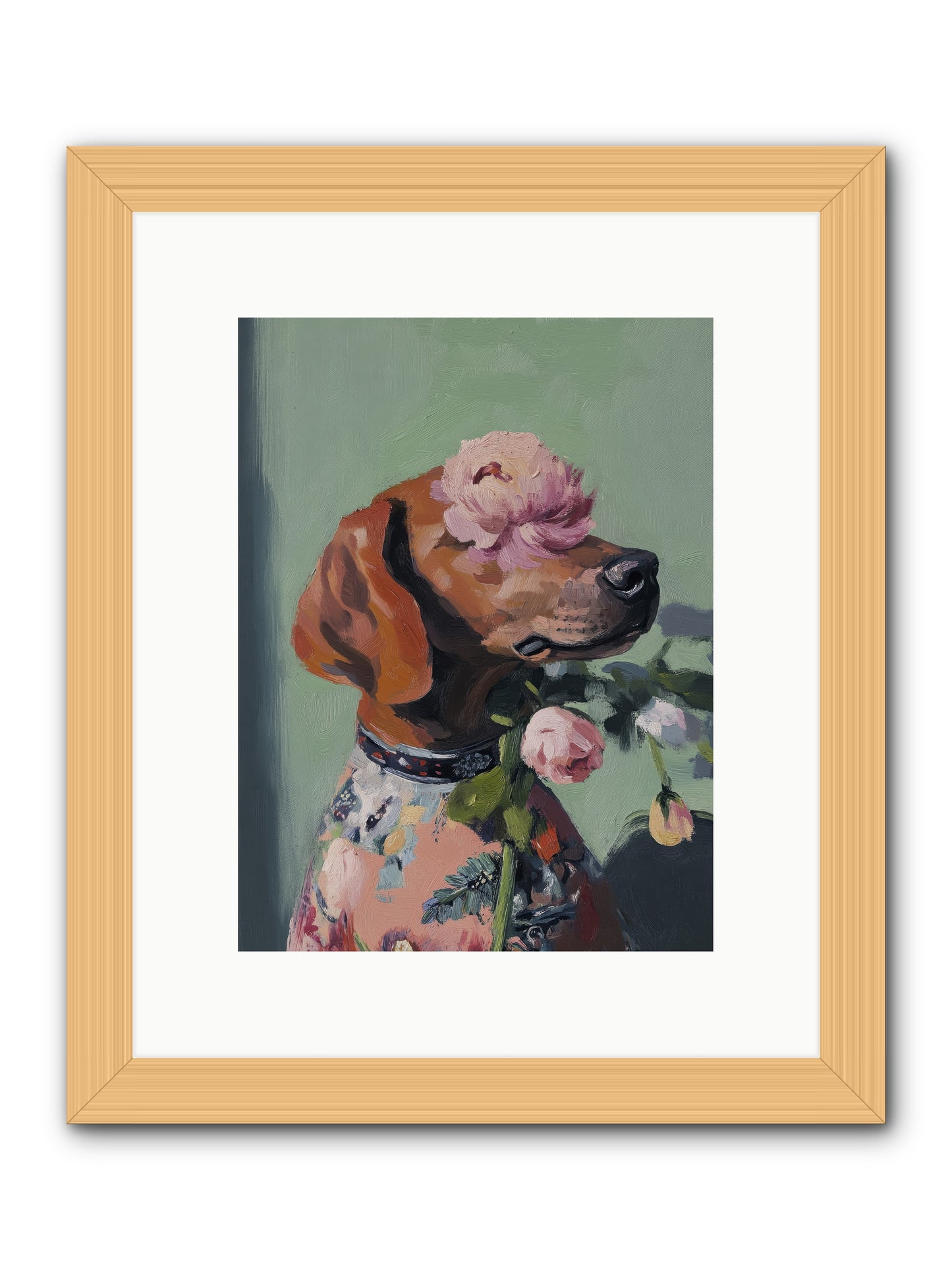 Cream Puff -- Framed Print - Natural 9x12