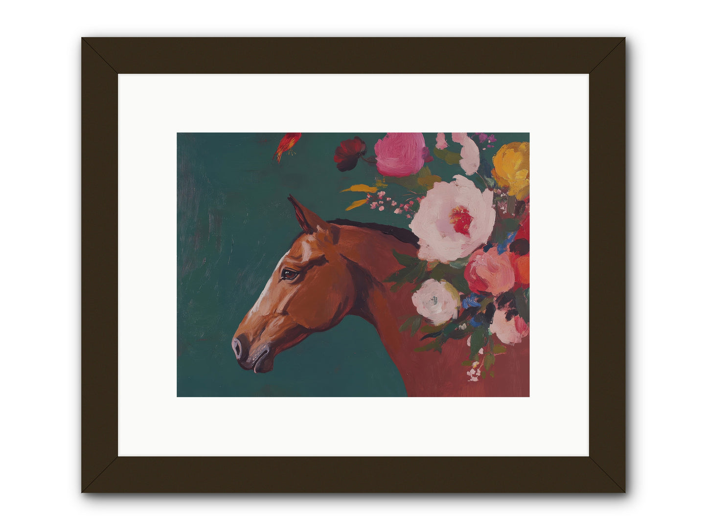 Creekside Solitude -- Framed Print - Black 12x9