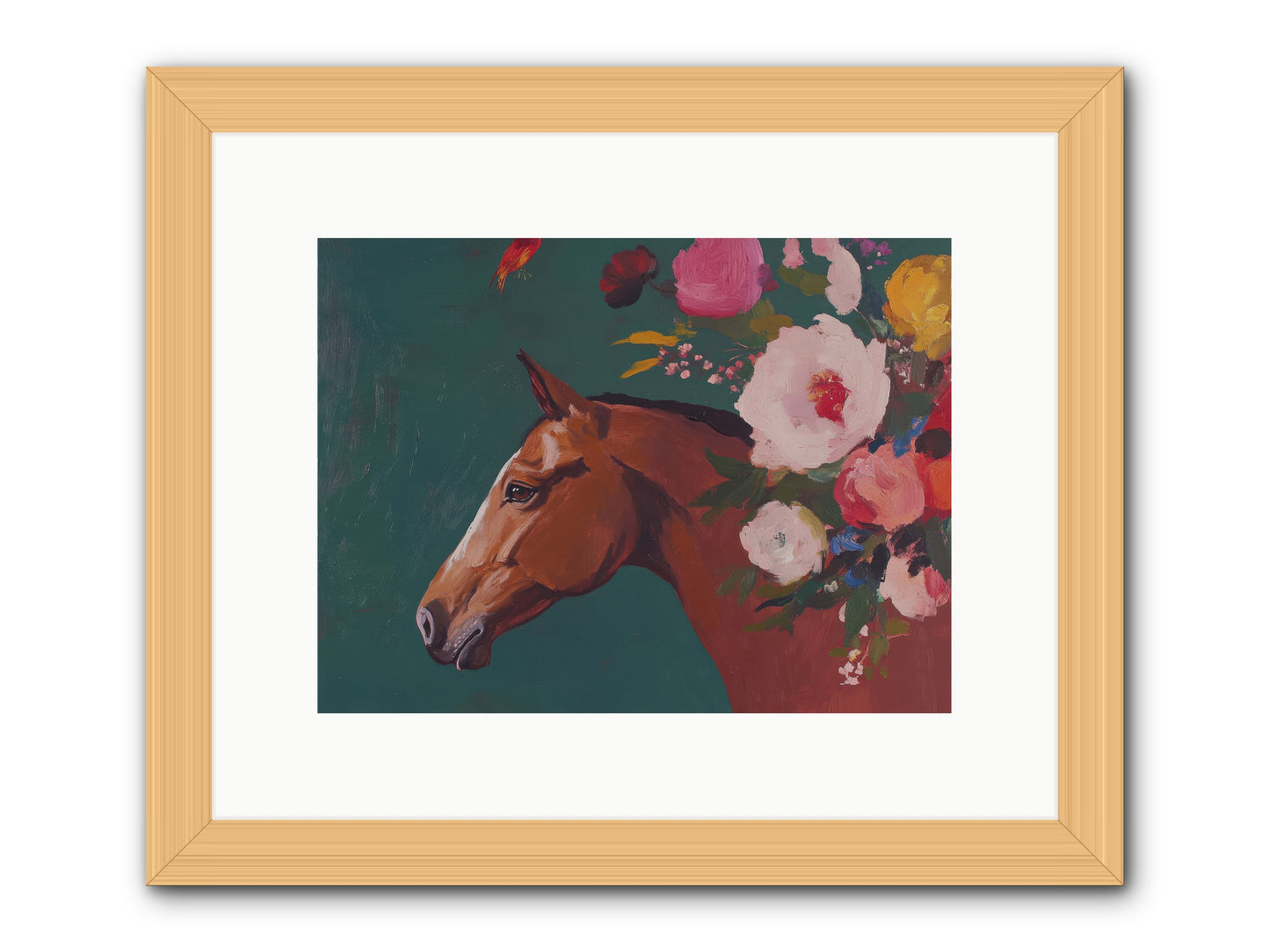 Creekside Solitude -- Framed Print - Natural 12x9