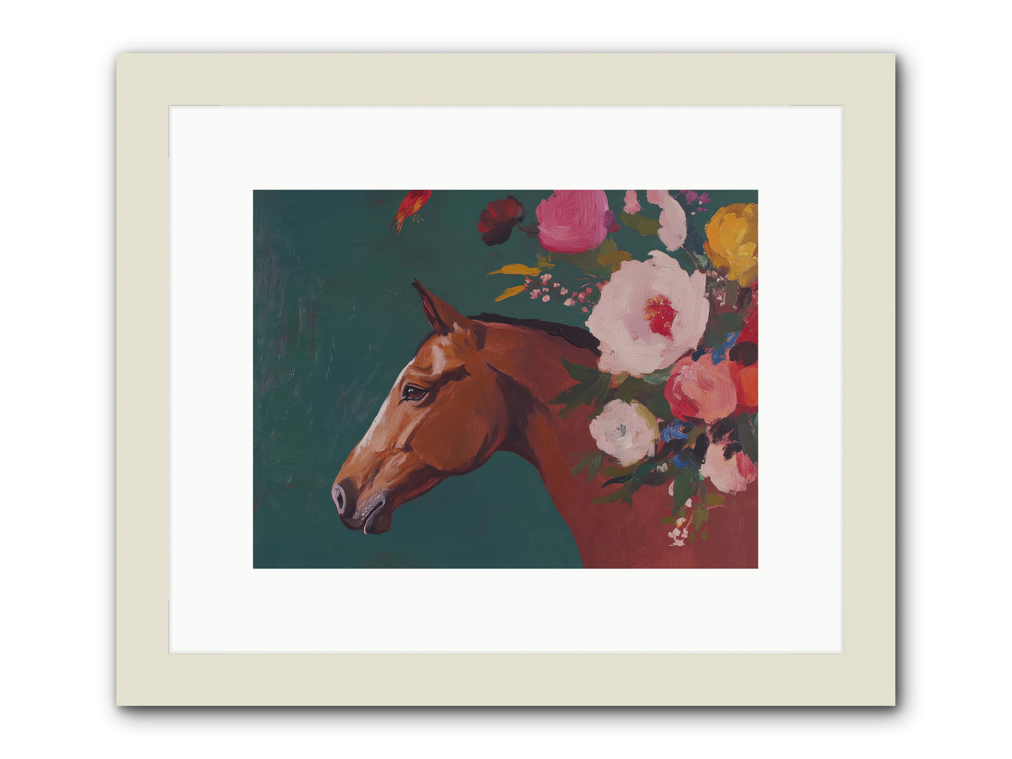 Creekside Solitude -- Framed Print - White 12x9