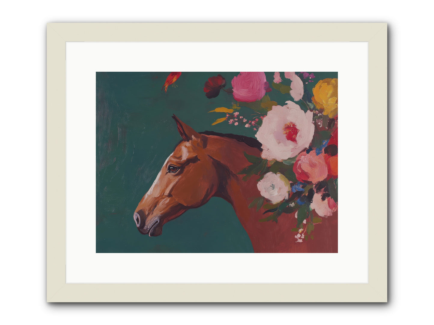 Creekside Solitude -- Framed Print - White 16x12