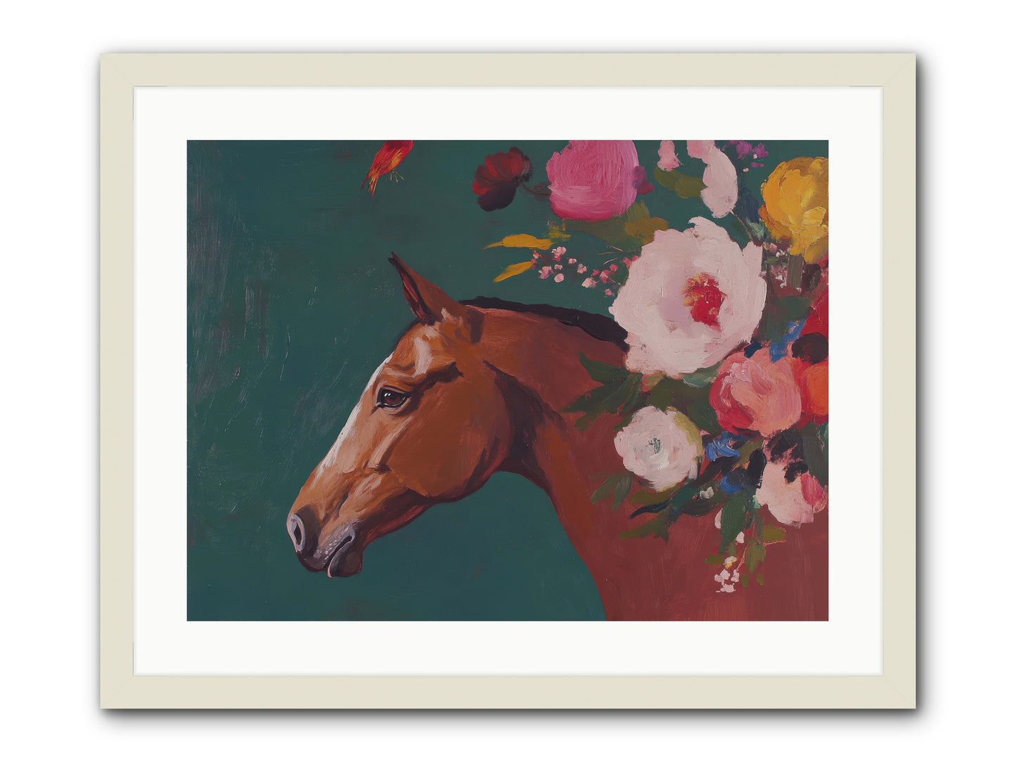 Creekside Solitude -- Framed Print - White 24x18