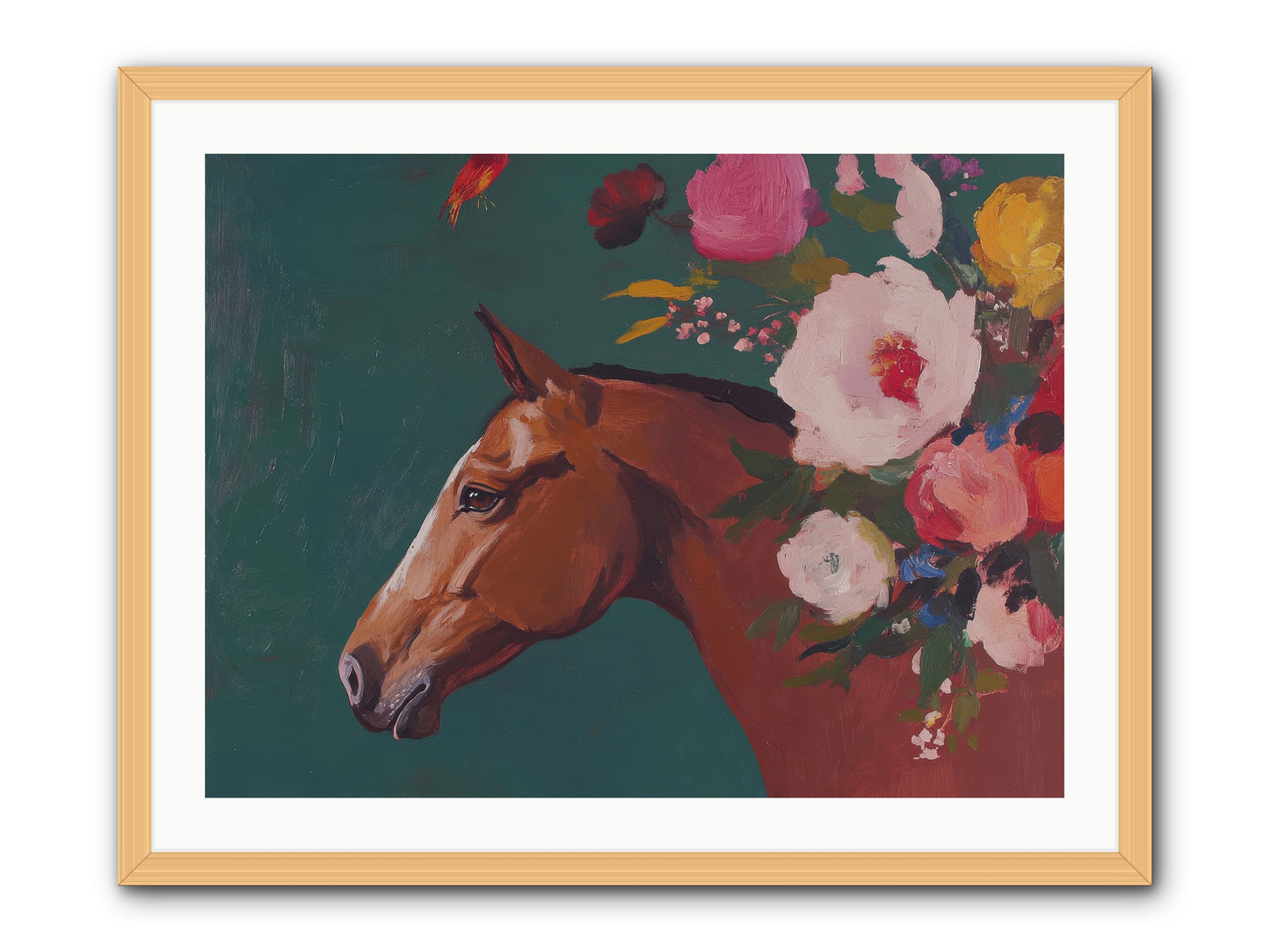 Creekside Solitude -- Framed Print - Natural 32x24