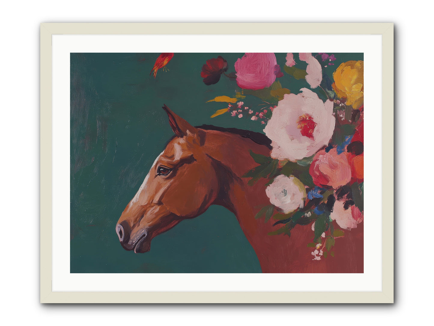 Creekside Solitude -- Framed Print - White 32x24