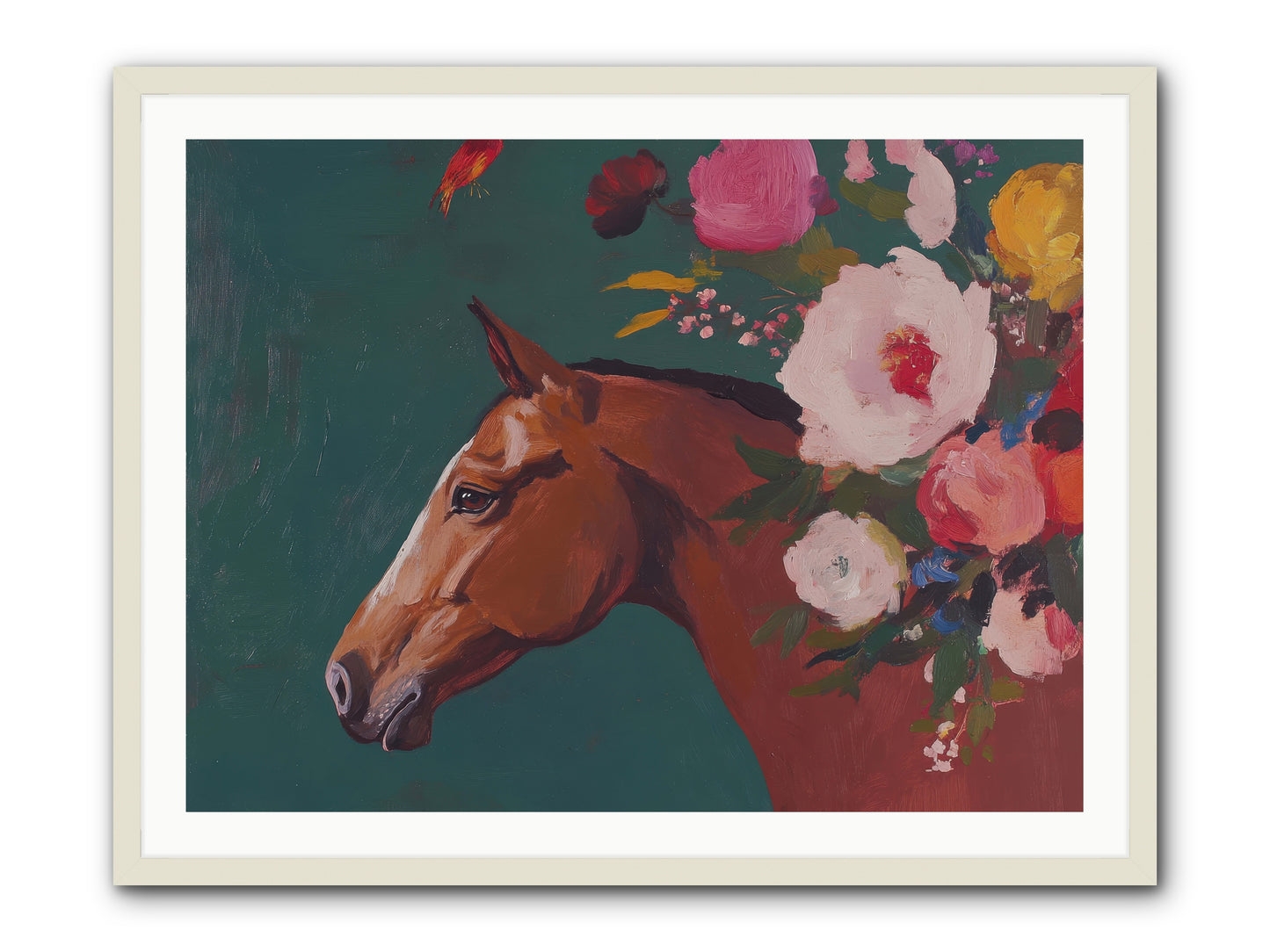 Creekside Solitude -- Framed Print - White 40x30