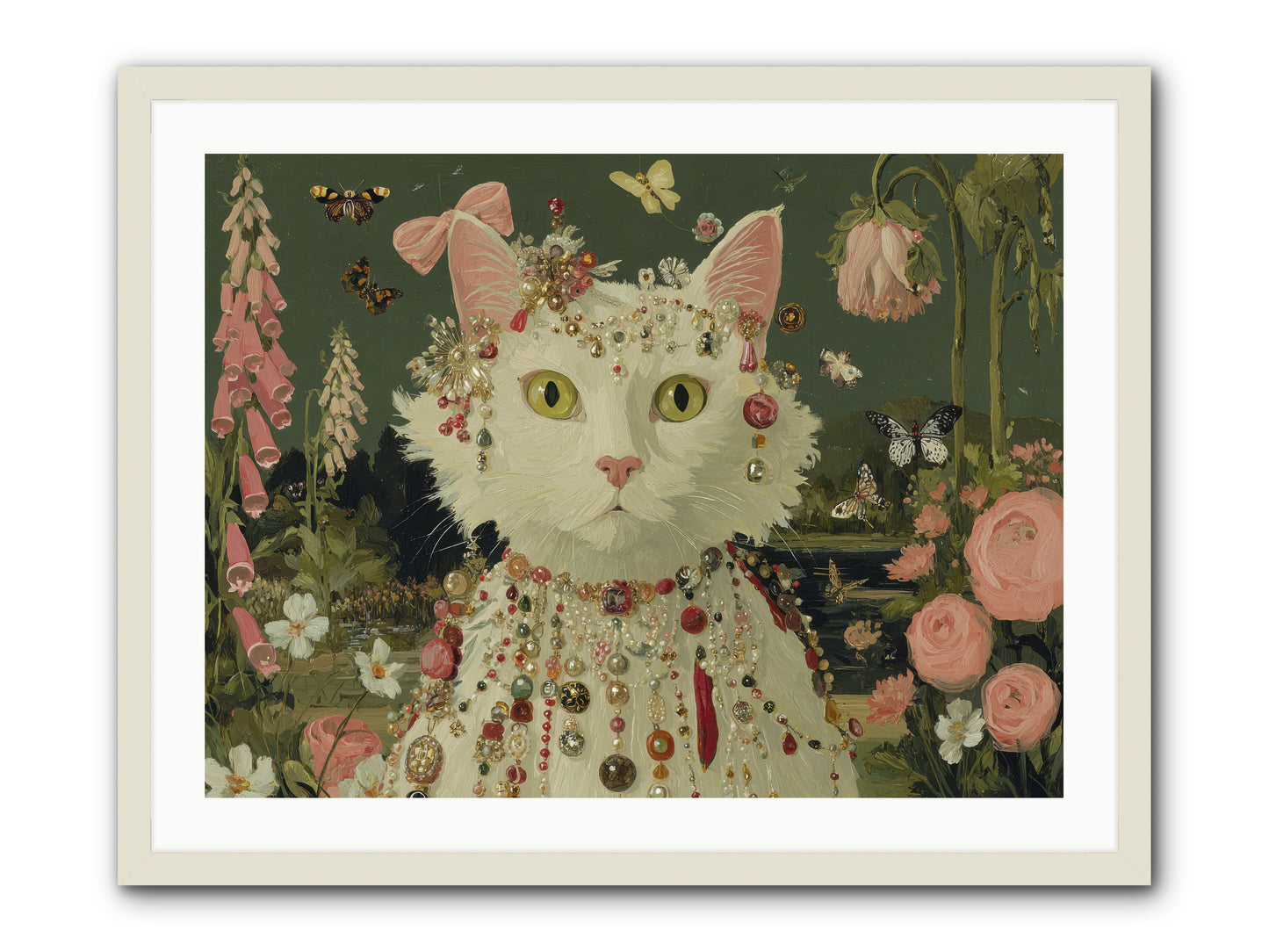 Cricket’s Lullaby -- Framed Print - White 32x24