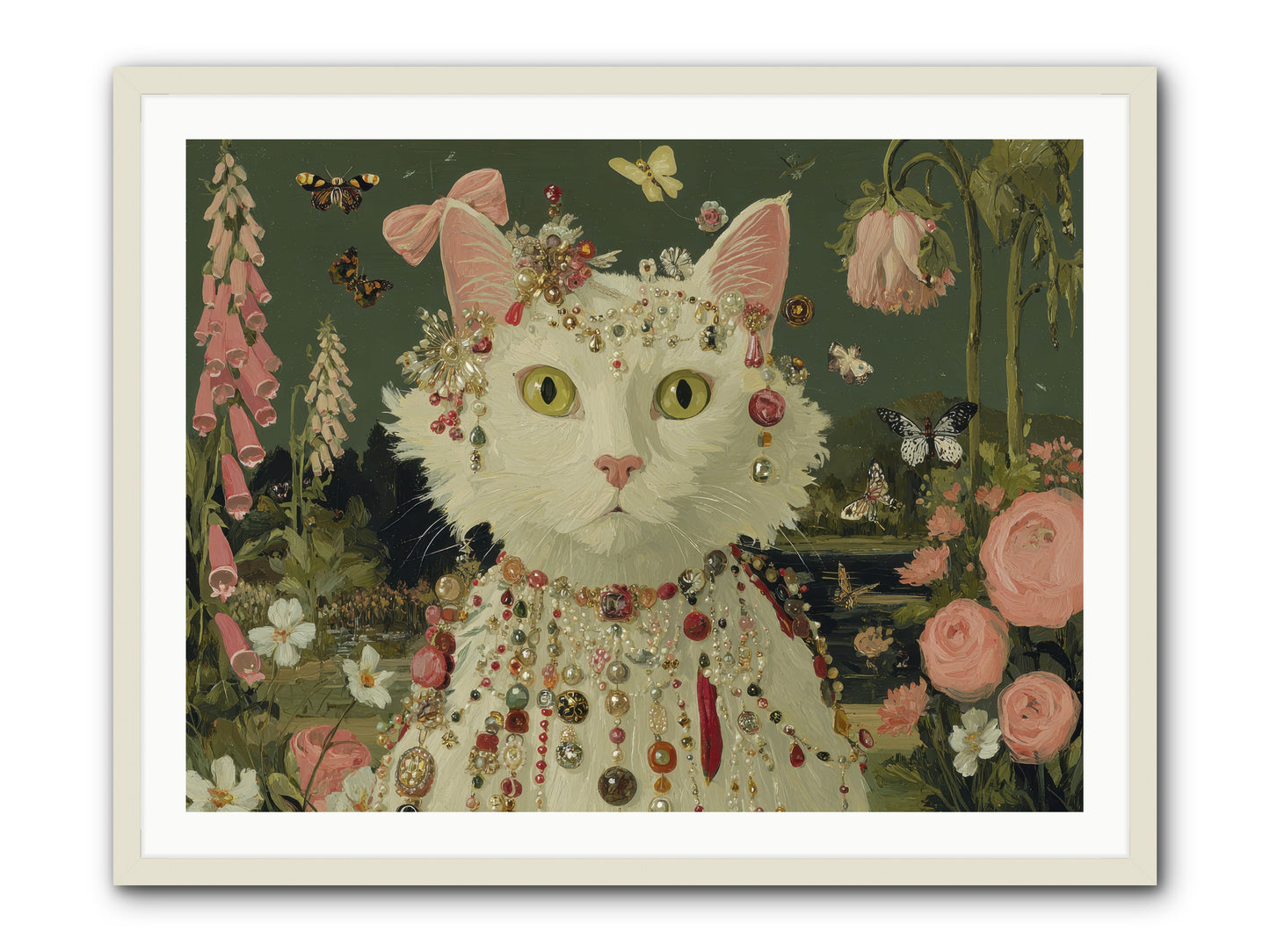 Cricket’s Lullaby -- Framed Print - White 40x30