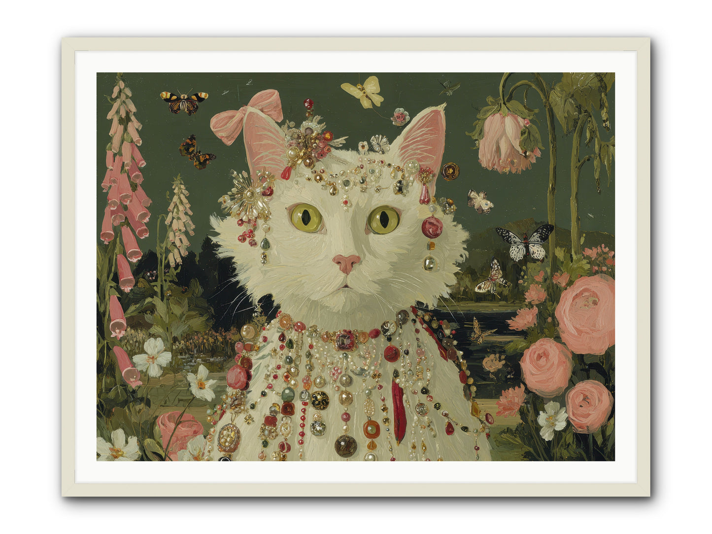 Cricket’s Lullaby -- Framed Print - White 48x36