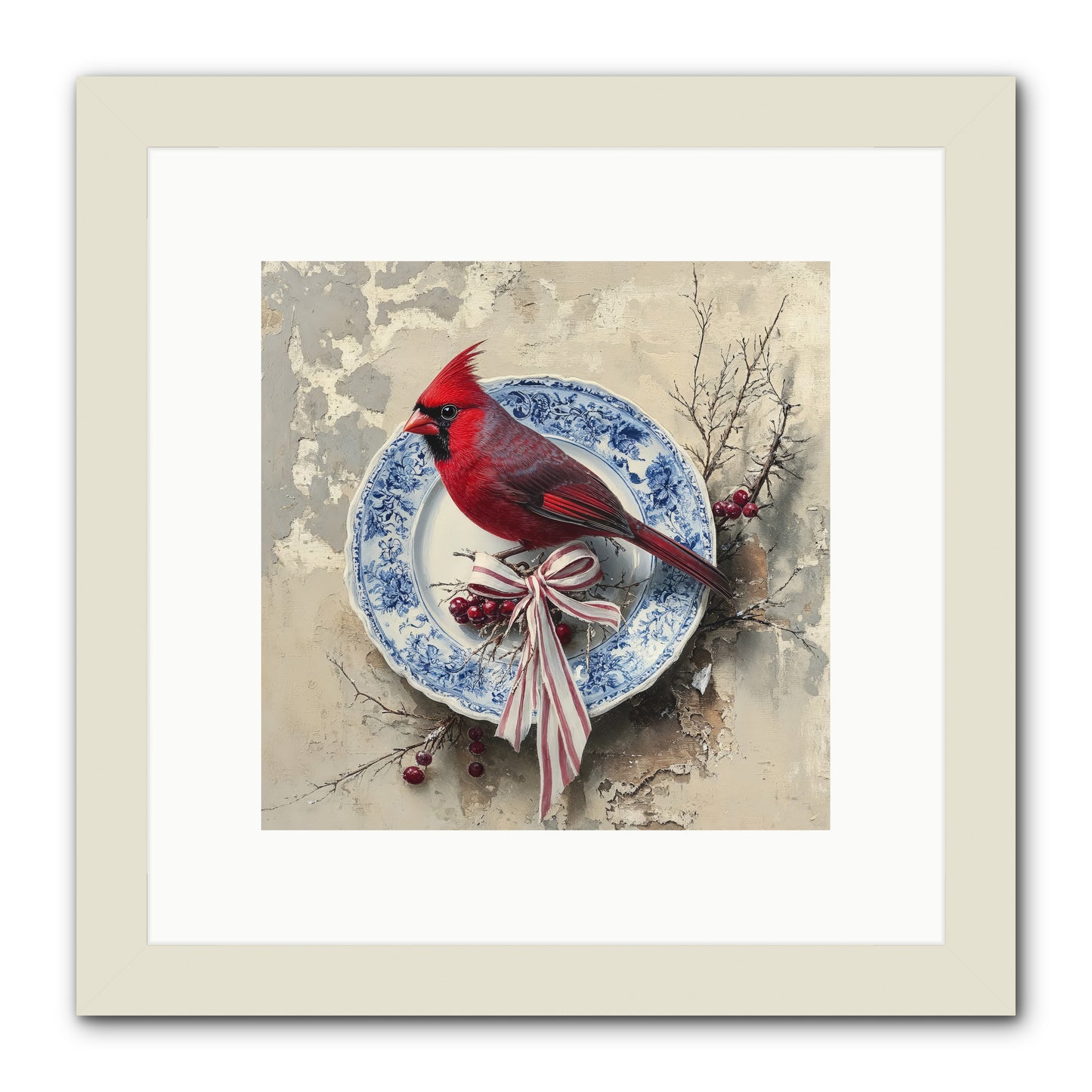 Crimson Sentinel -- Framed Print - White 10x10