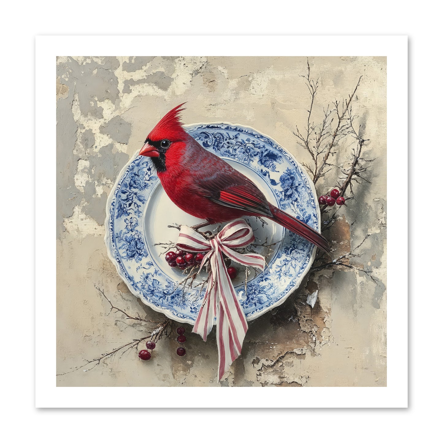 Crimson Sentinel -- Loose Canvas Print 16x16