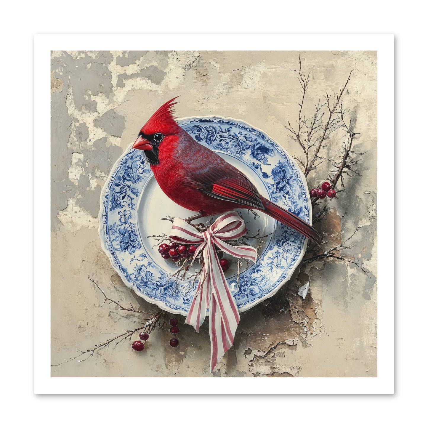 Crimson Sentinel -- Loose Canvas Print 20x20