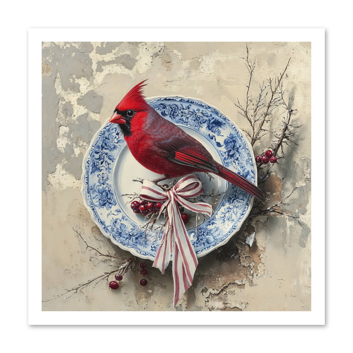 Crimson Sentinel -- Paper Print 20x20