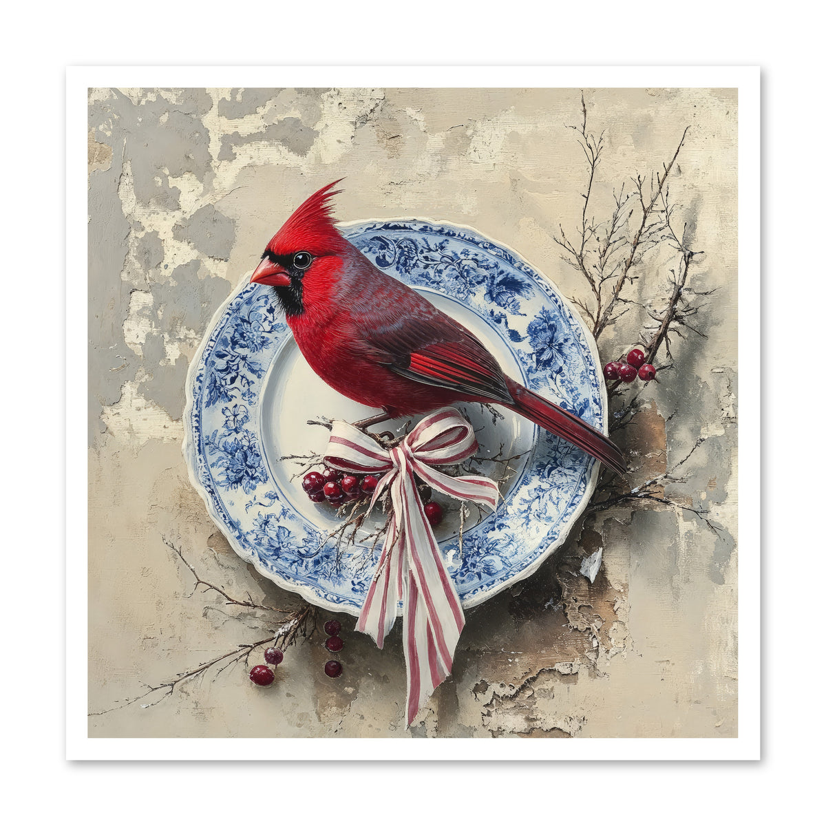 Crimson Sentinel -- Paper Print 30x30
