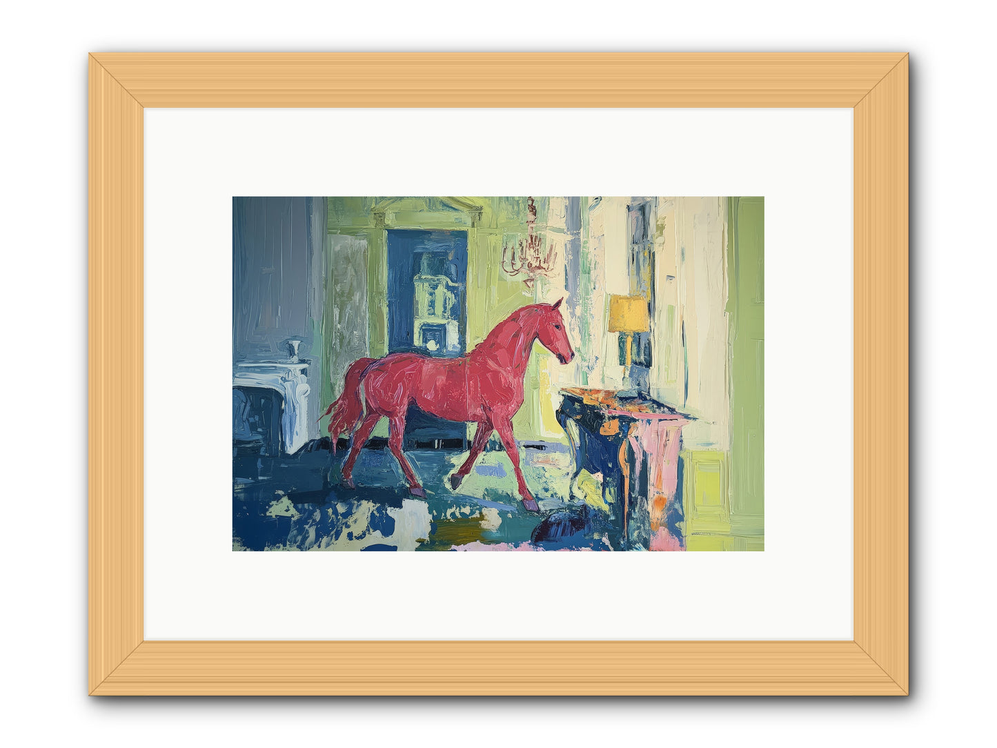 Crimson Tales -- Framed Print - Natural 12x8
