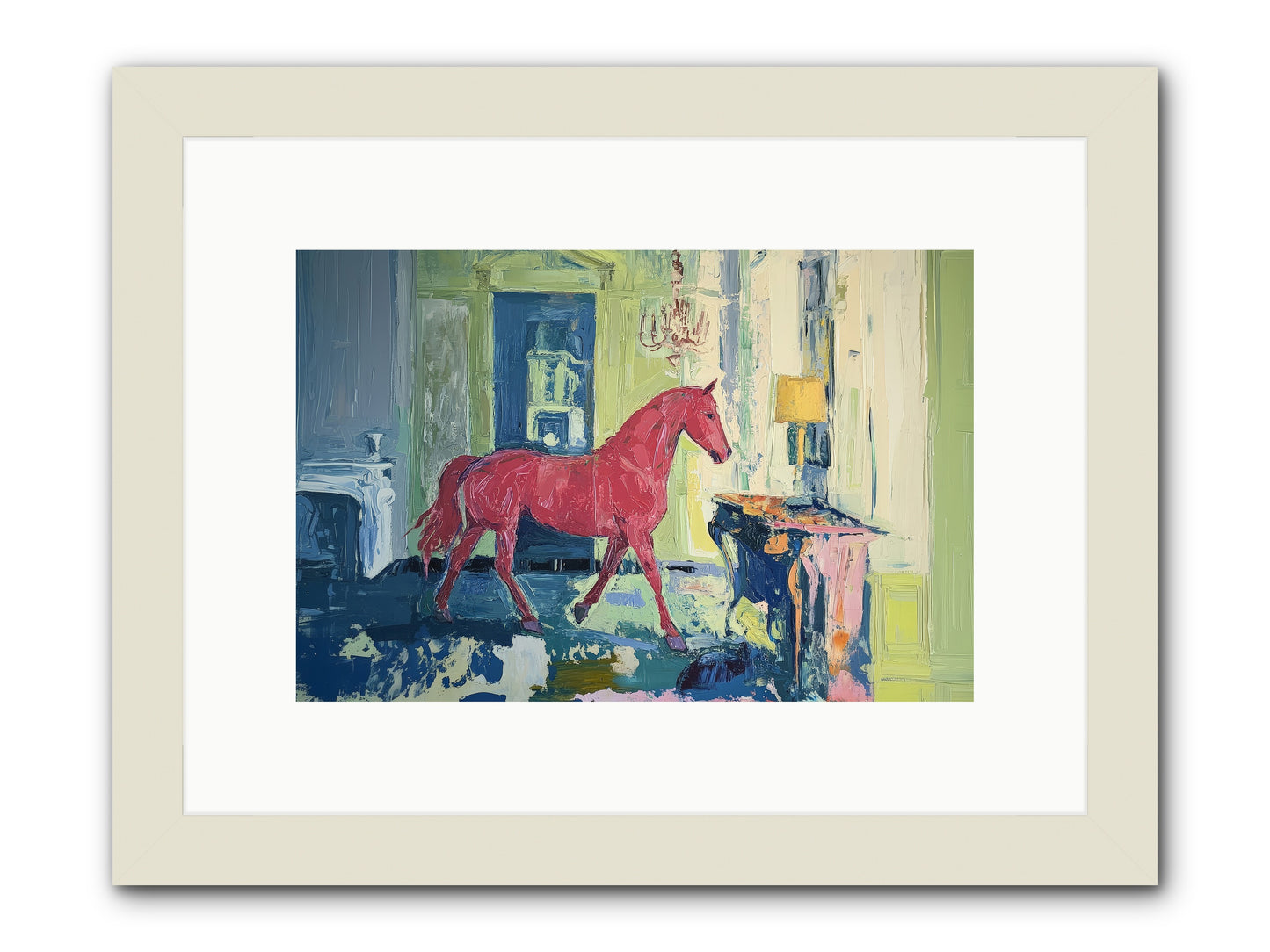 Crimson Tales -- Framed Print - White 12x8