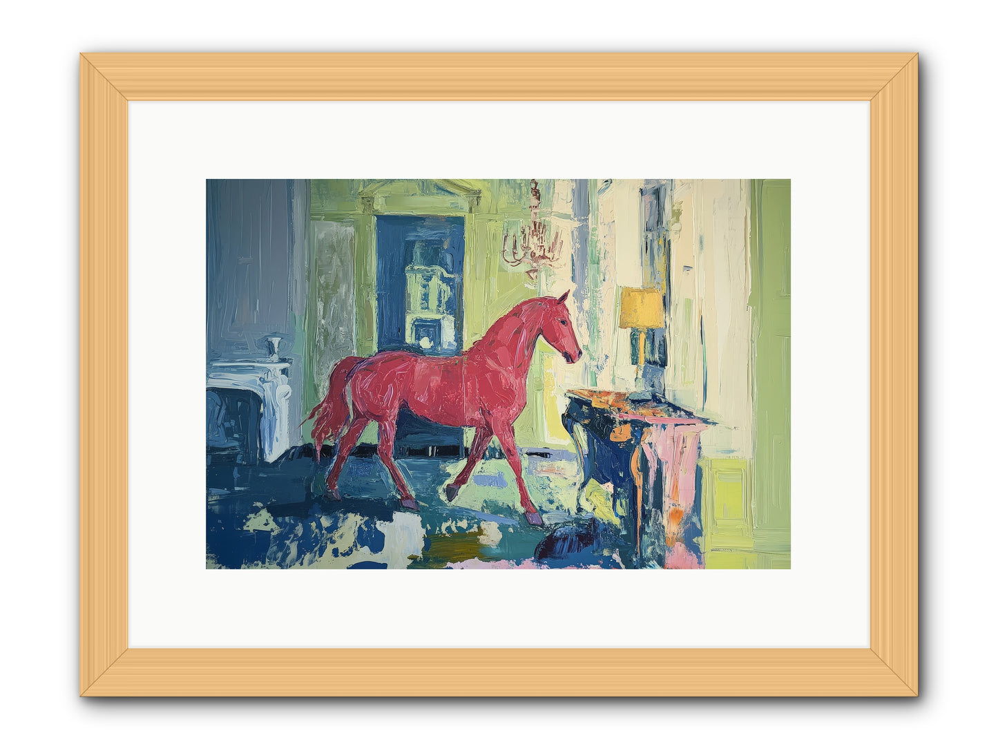 Crimson Tales -- Framed Print - Natural 15x10