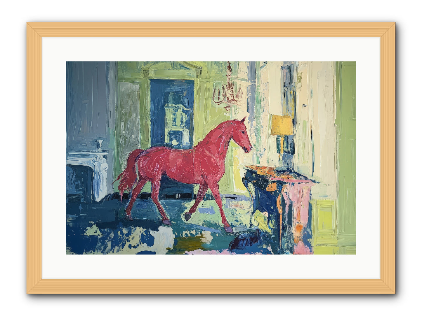 Crimson Tales -- Framed Print - Natural 24x16
