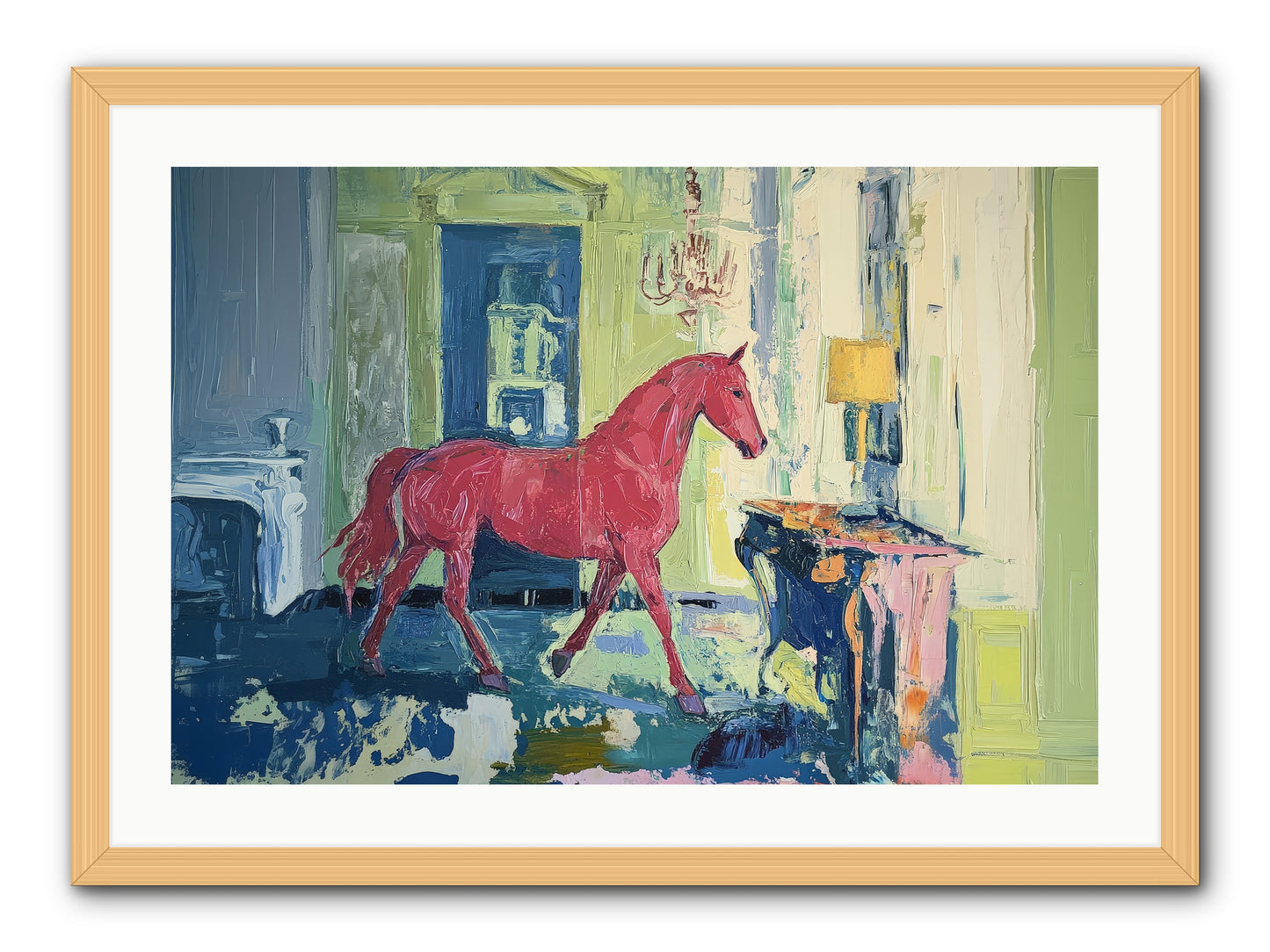 Crimson Tales -- Framed Print - Natural 30x20