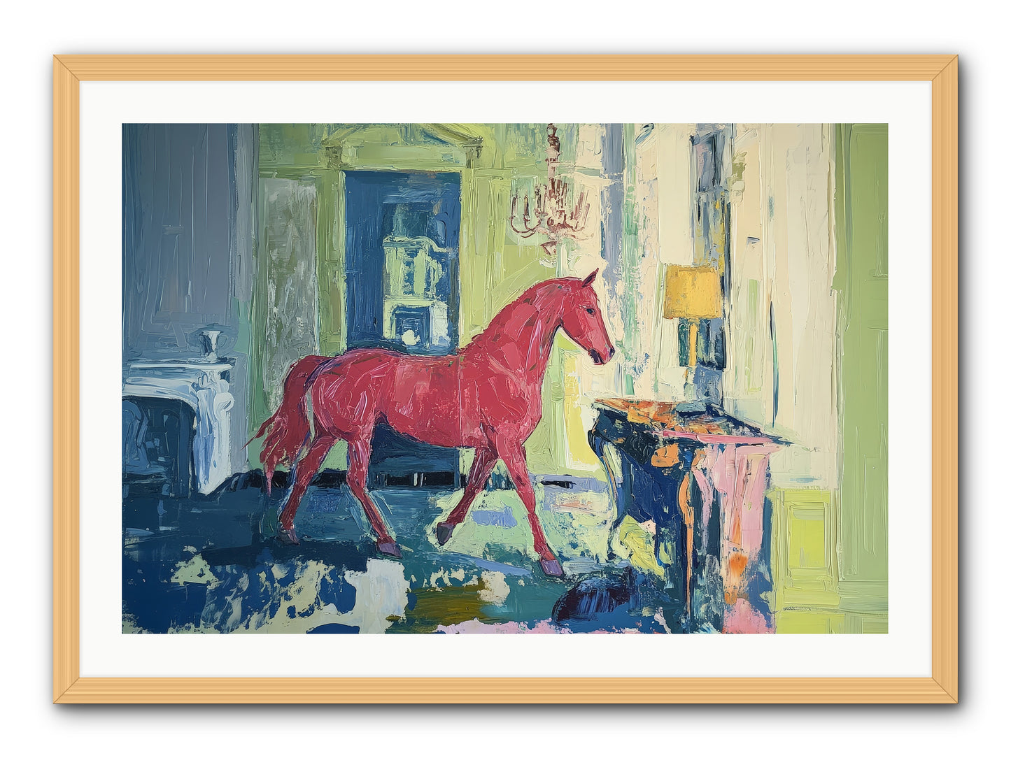 Crimson Tales -- Framed Print - Natural 36x24