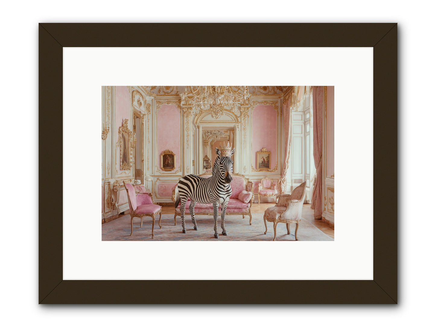 Croquet on the Lawn -- Framed Print - Black 12x8