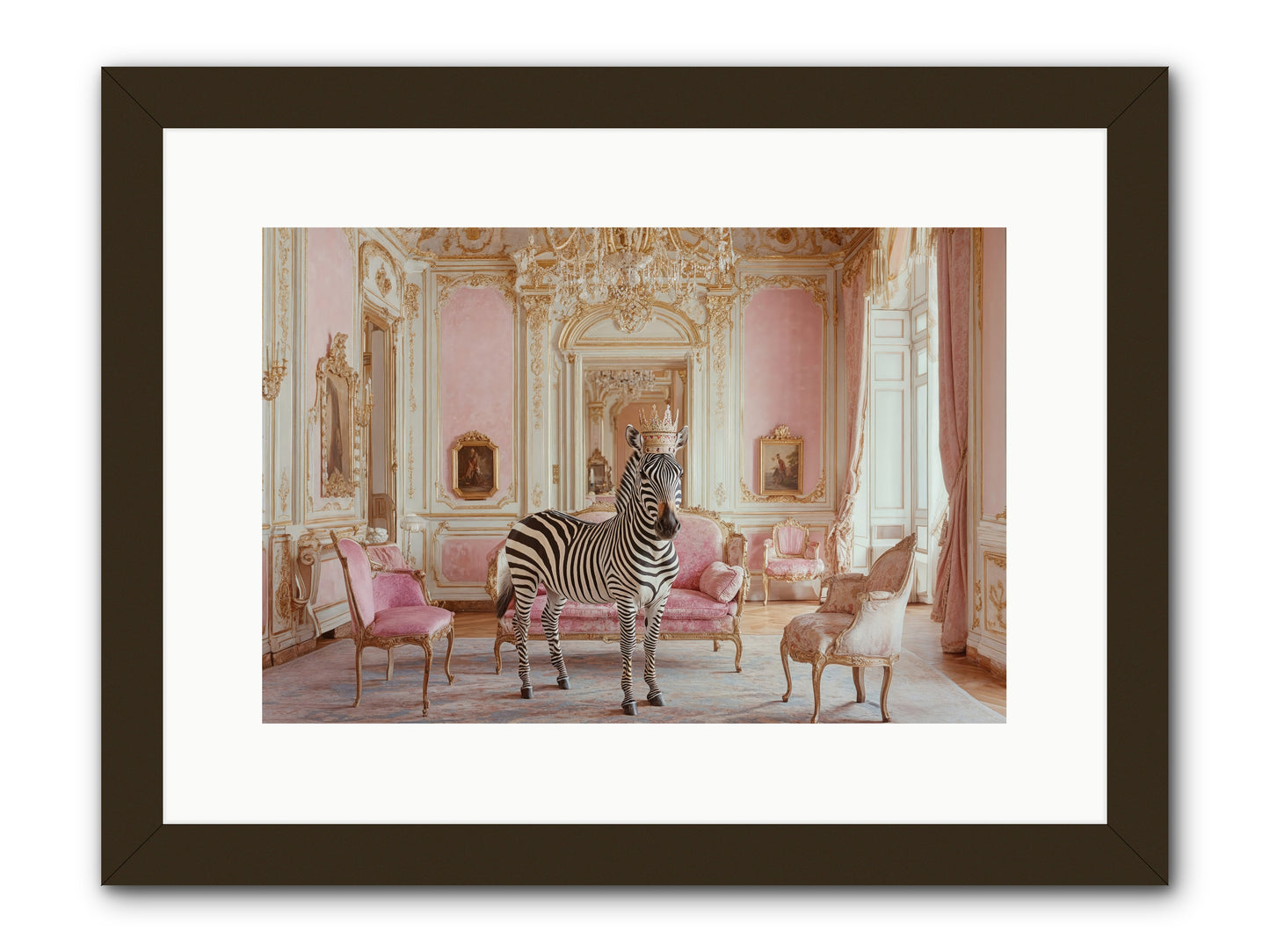 Croquet on the Lawn -- Framed Print - Black 15x10