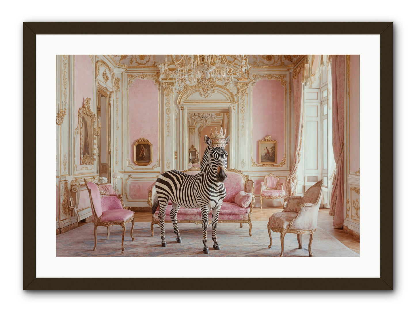 Croquet on the Lawn -- Framed Print - Black 30x20