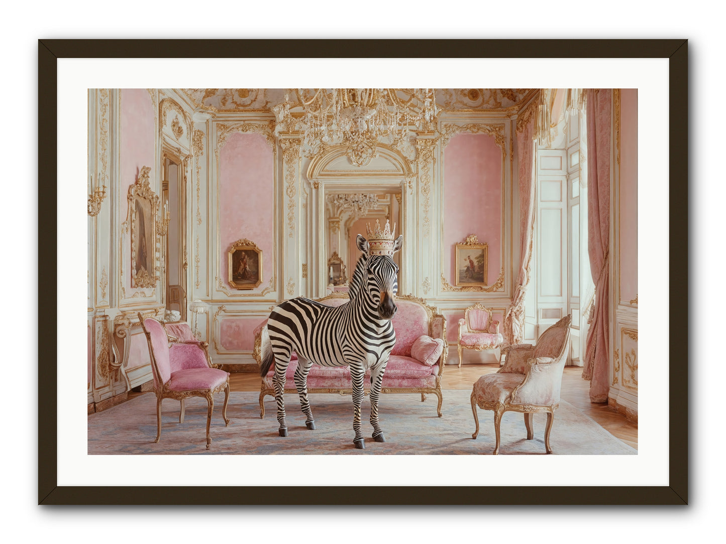 Croquet on the Lawn -- Framed Print - Black 36x24
