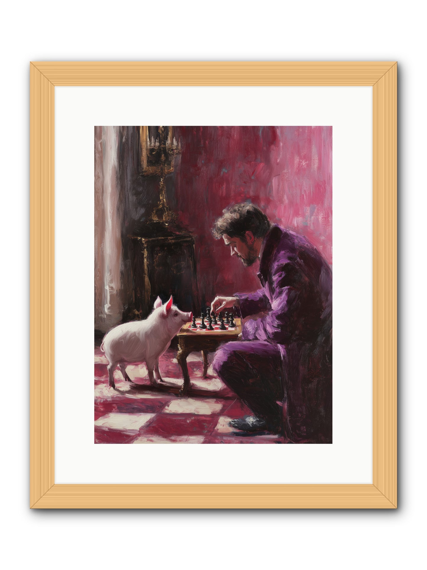 Crown Prince Of Truffles -- Framed Print - Natural 12x16