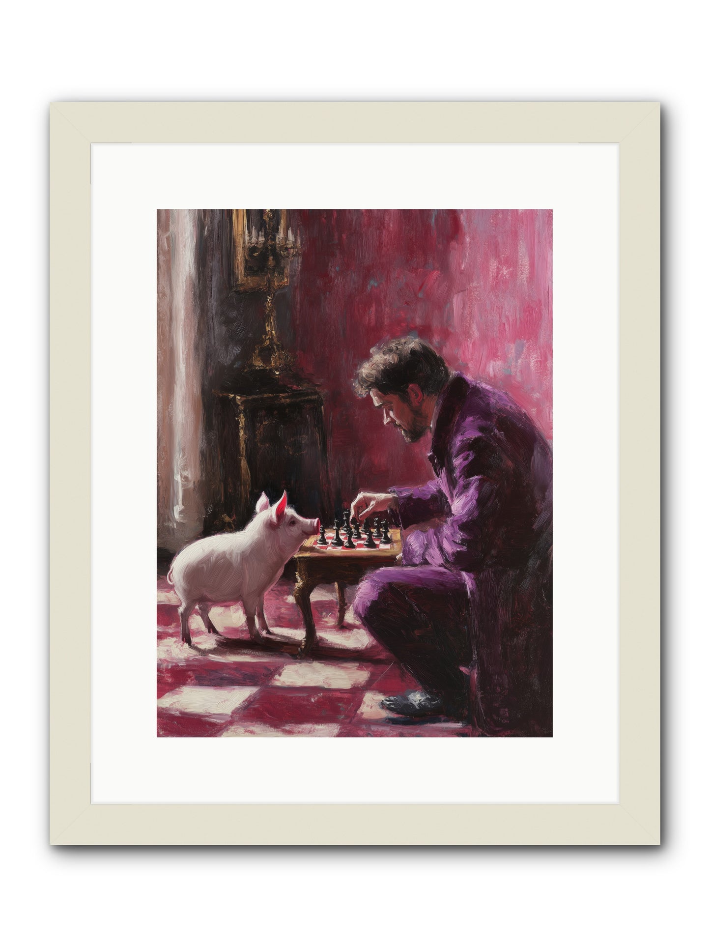Crown Prince Of Truffles -- Framed Print - White 12x16