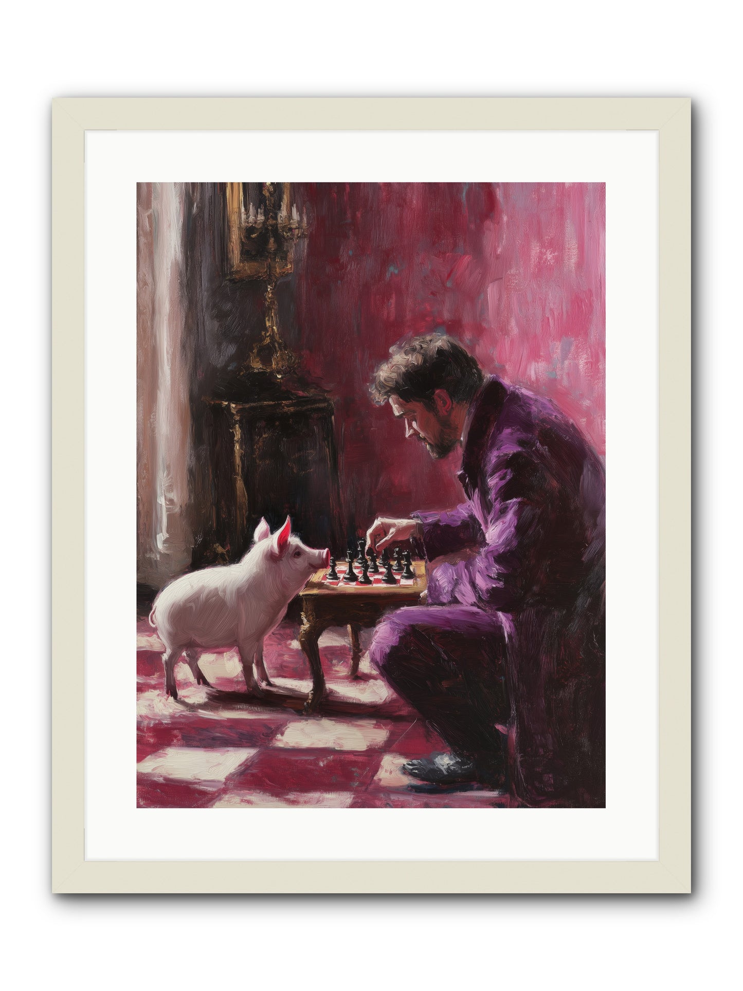 Crown Prince Of Truffles -- Framed Print - White 18x24