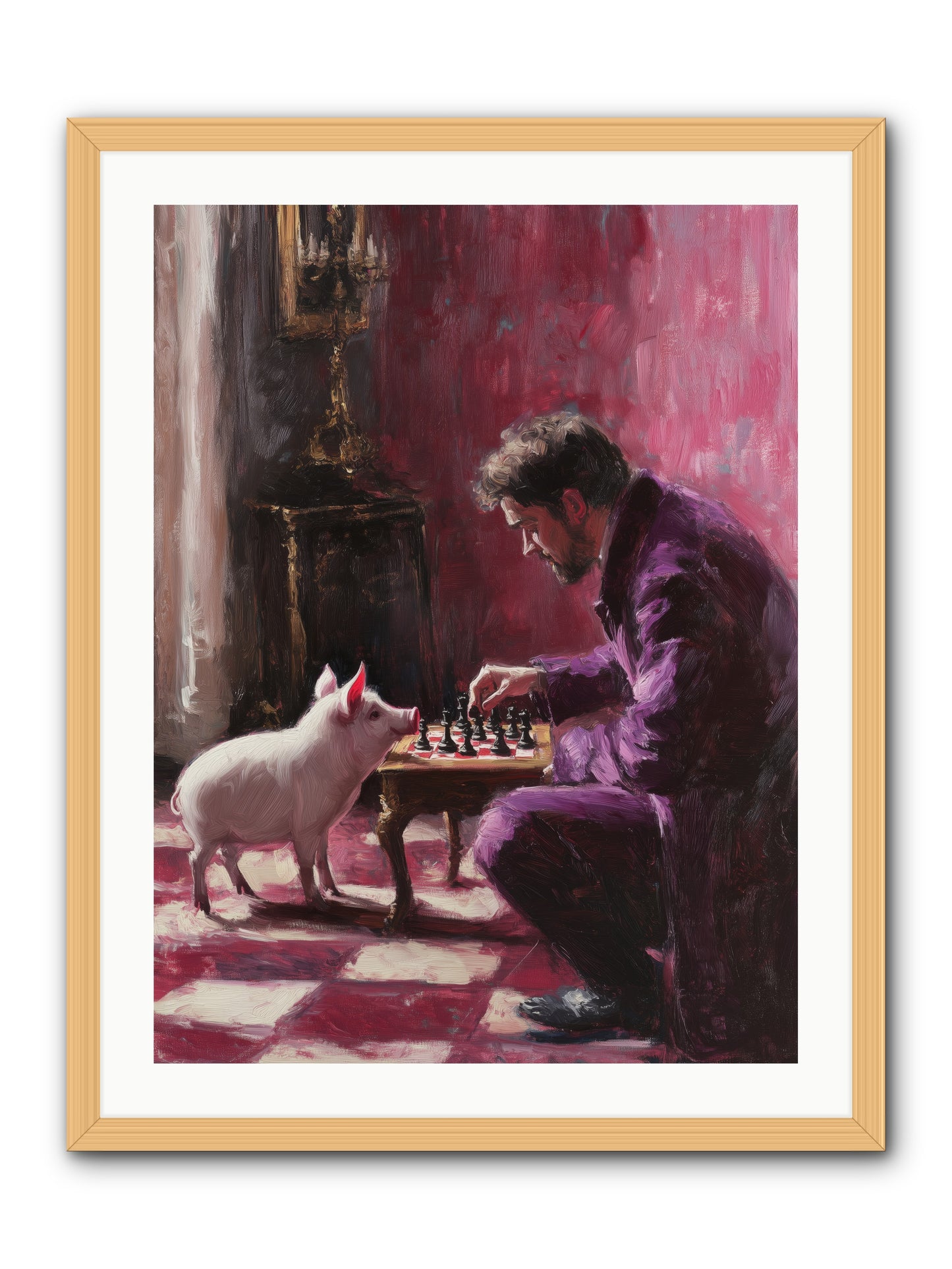 Crown Prince Of Truffles -- Framed Print - Natural 24x32