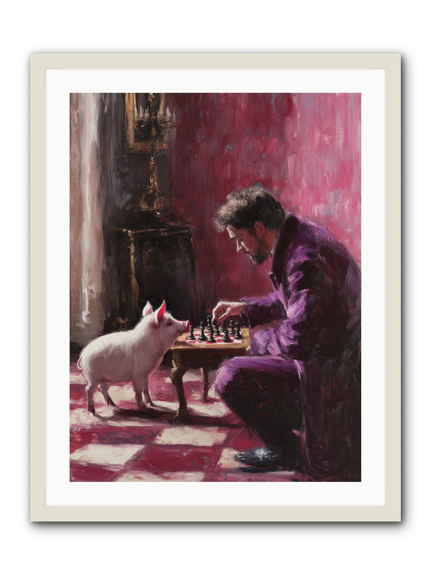 Crown Prince Of Truffles -- Framed Print - White 24x32