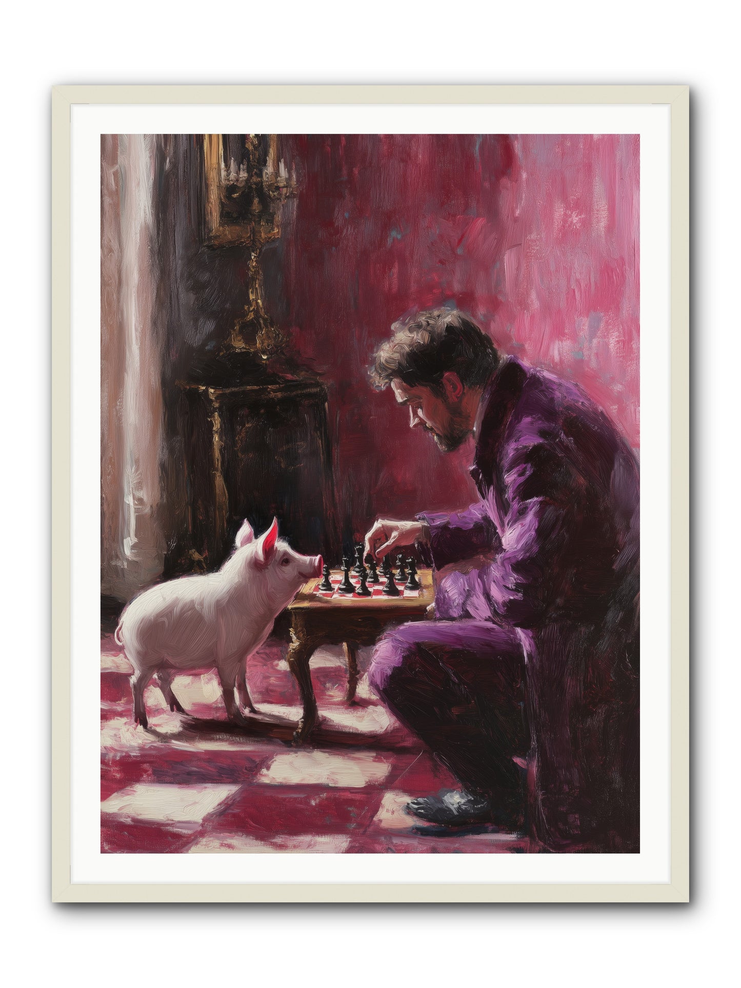 Crown Prince Of Truffles -- Framed Print - White 36x48